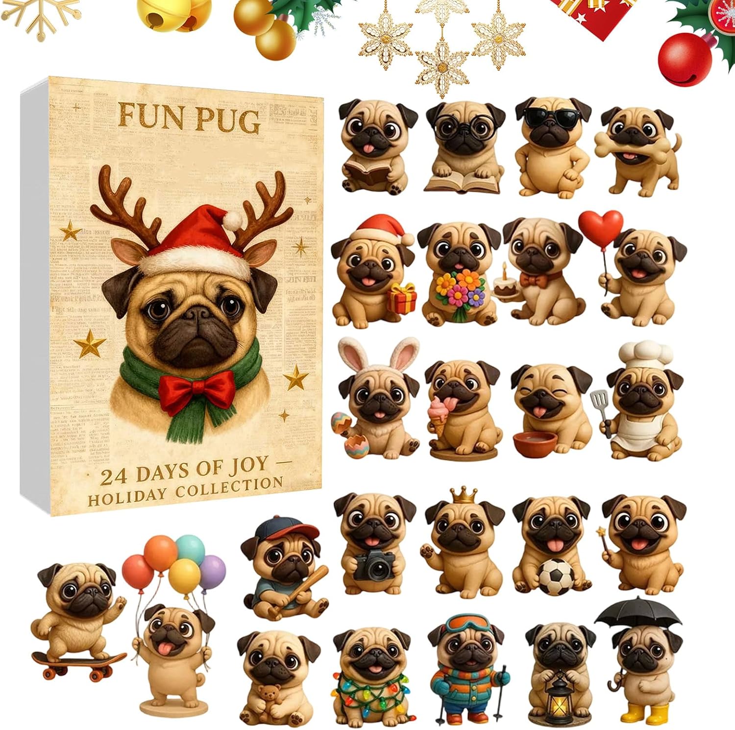 Weihnachtskalender-countdown-kalender, Flacher Acryl-baumschmuck Countdown-kalender 2025, Kleiner Hunde-anhänger Für Jungen, Mädchen, Teenager, Männer, Frauen Und Ehemänner