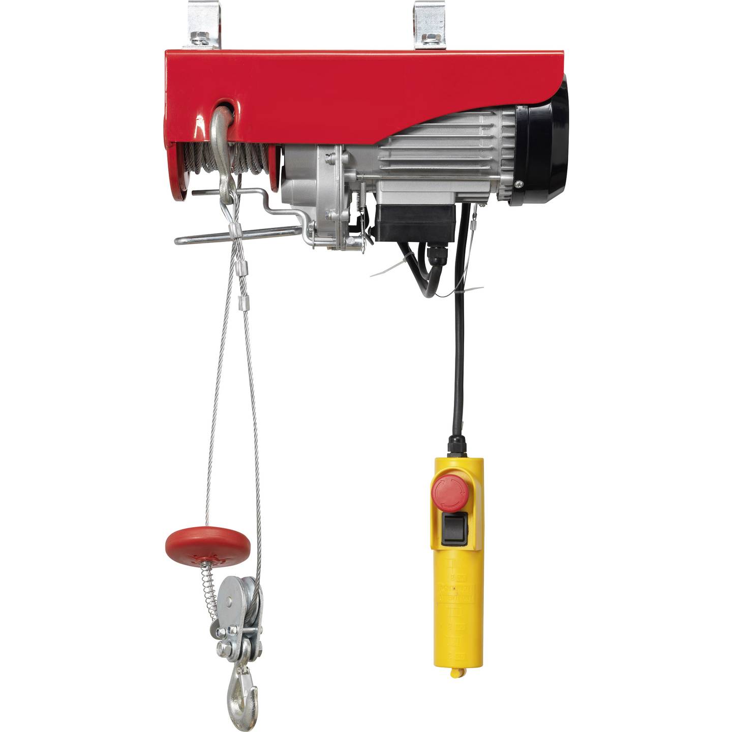 [gebraucht] B-ware Toolcraft Elektrischer Seilhebezug 600kg Tragfähigkeit 18m Seil-länge 1000w