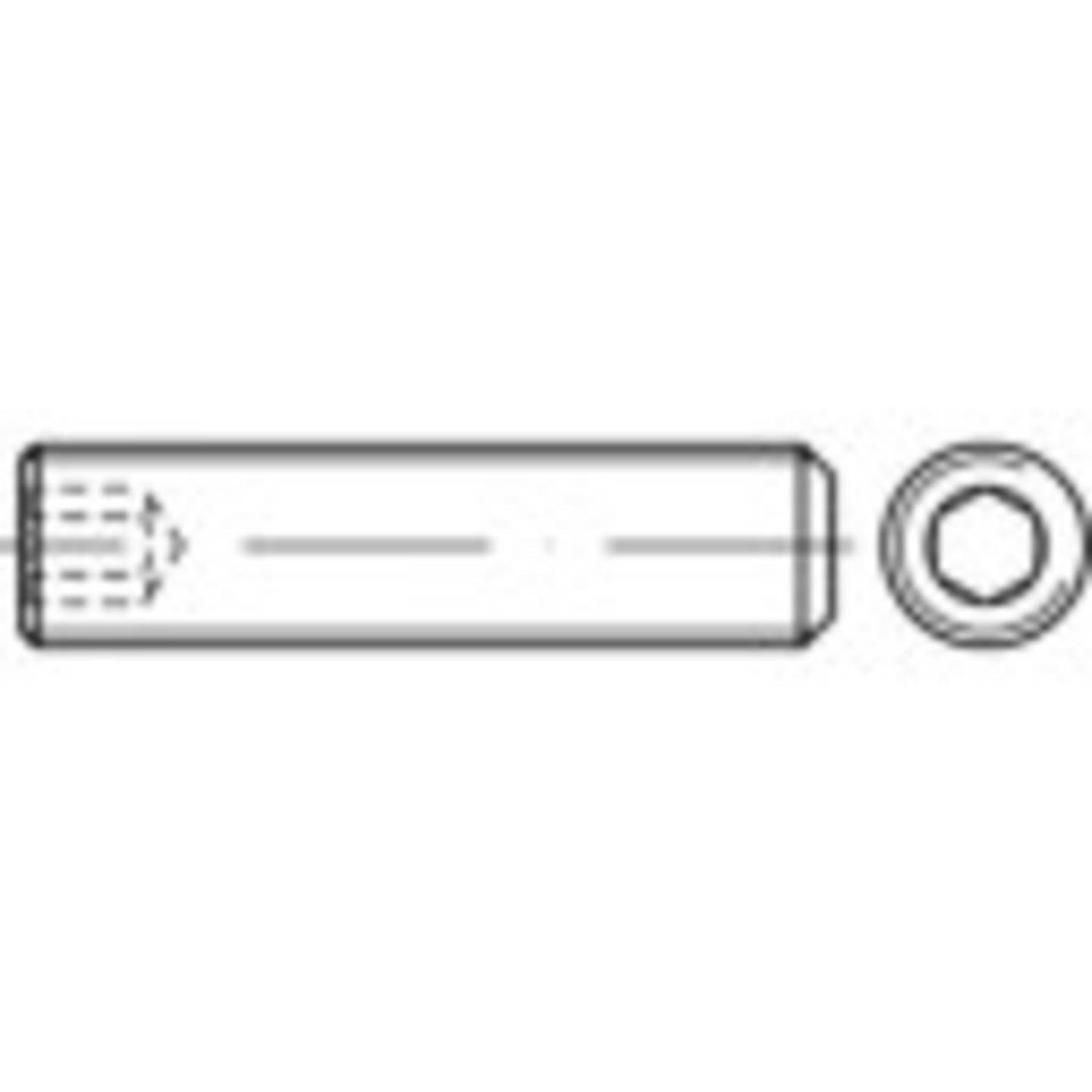 [gebraucht] B-ware Toolcraft Madenschraube Schraube M5 6 Mm Stahl Innensechskant 100 Stück