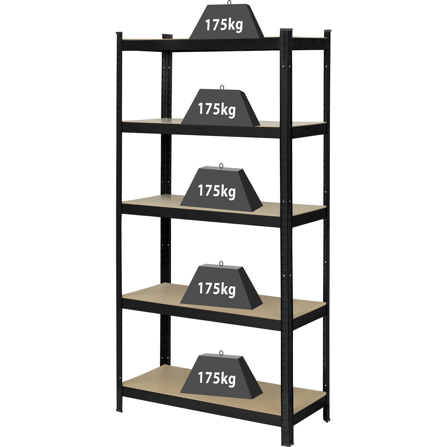 [gebraucht] B-ware Toolcraft Kct20cp Schwerlastregal Regal Kellerregal 175 Kg 90x180x40 Cm Metall