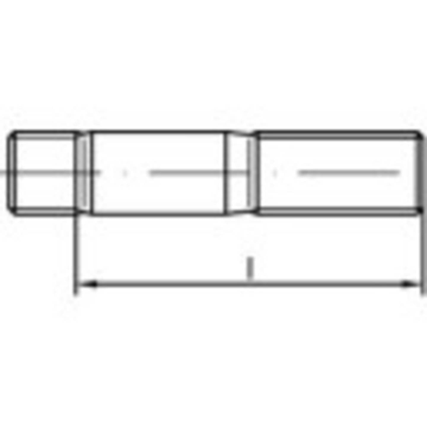 [gebraucht] B-ware Toolcraft Stiftschraube M20 130mm Din 938 Stahl Schraube Befestigung 10 Stück
