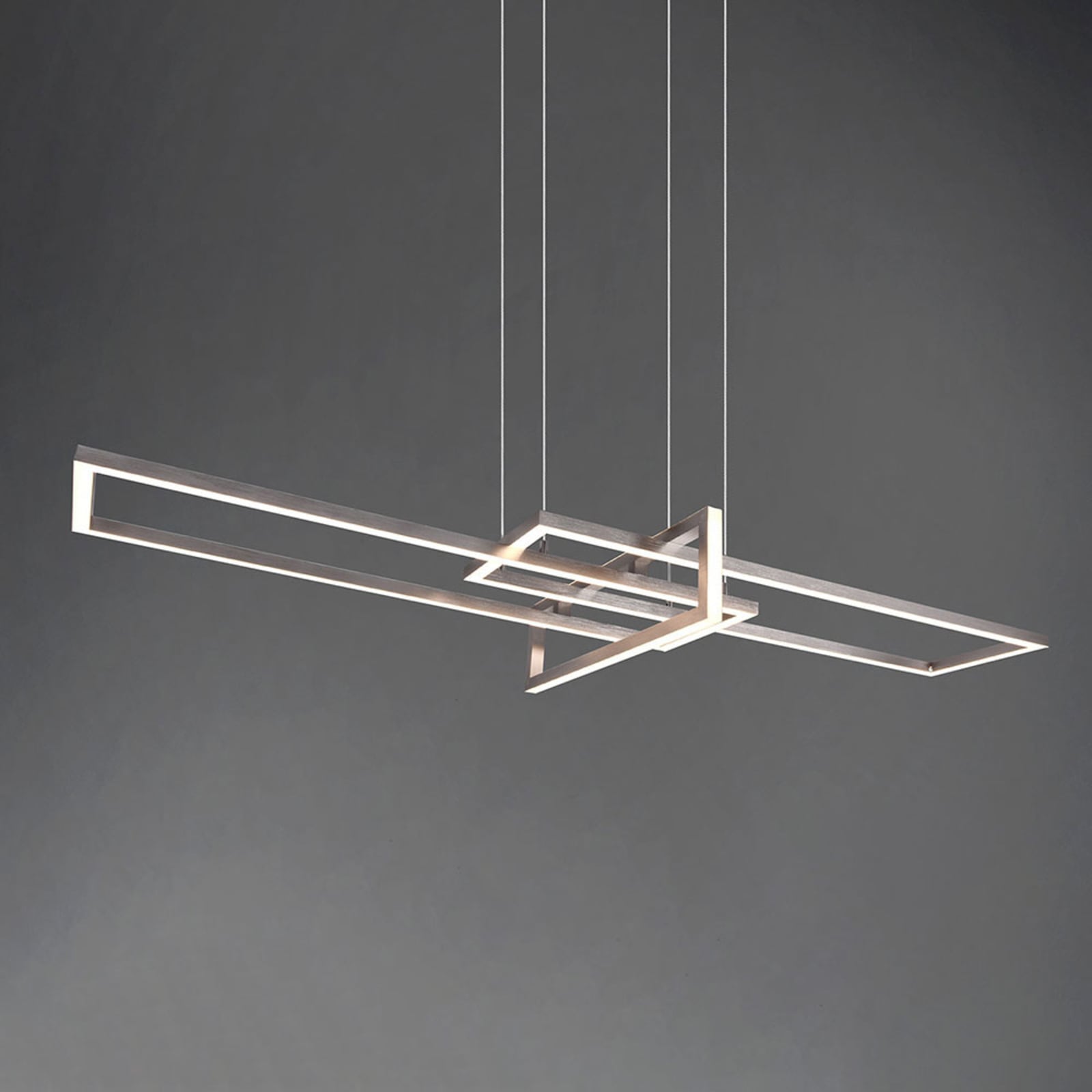 [gebraucht] B-ware Trio Lighting Hängeleuchte Salinas Led Pendelleuchte Dimmbar Nickel Matt