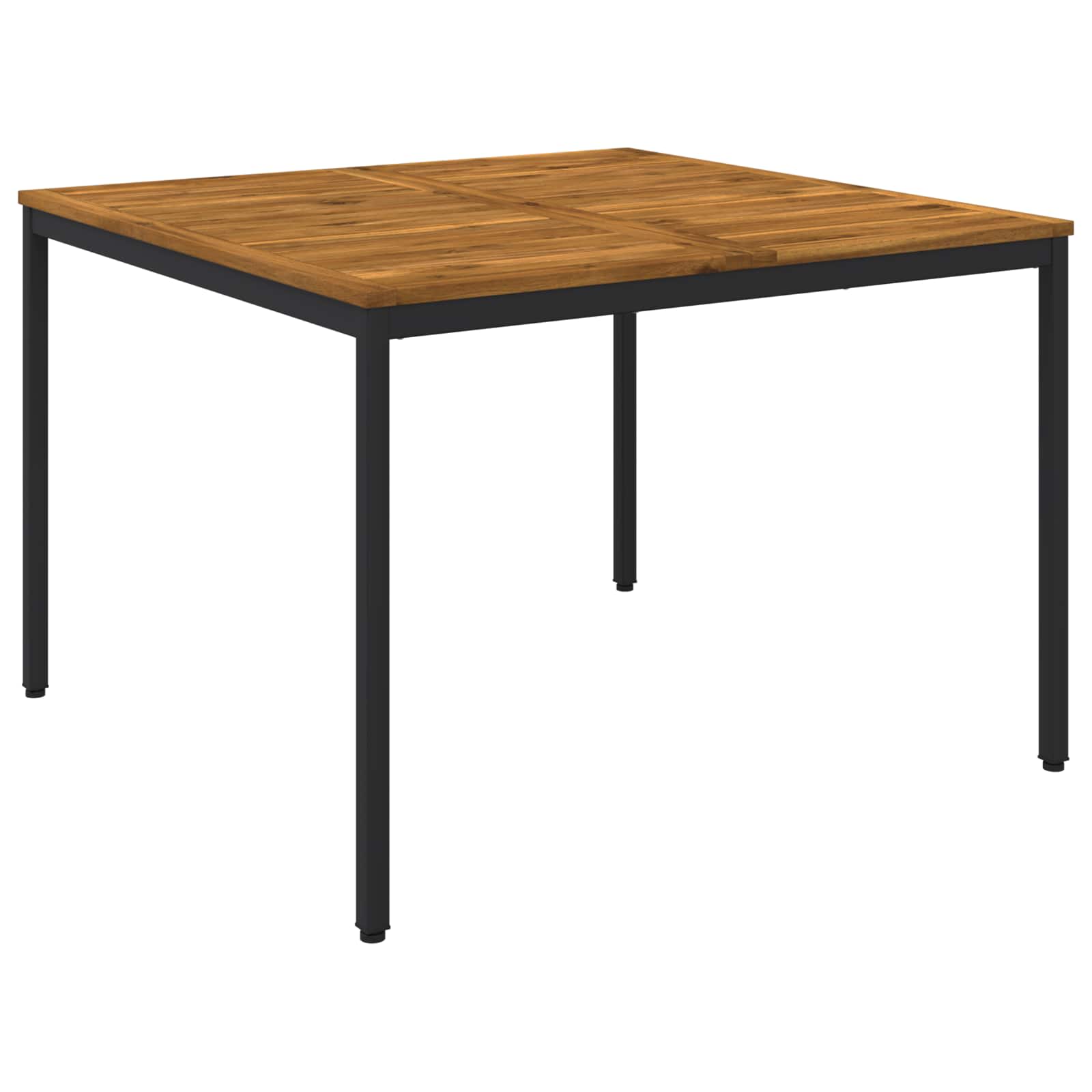 Gartentisch Natürlich Und Schwarz 110 X 108,5 X 75 Cm Vidaxl