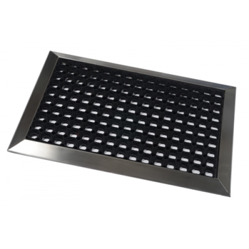 Vivol - Gummi-türmatte - Mit Edelstahlkante - Rechteckig - 50x70cm - Elegant Und Rutschfest