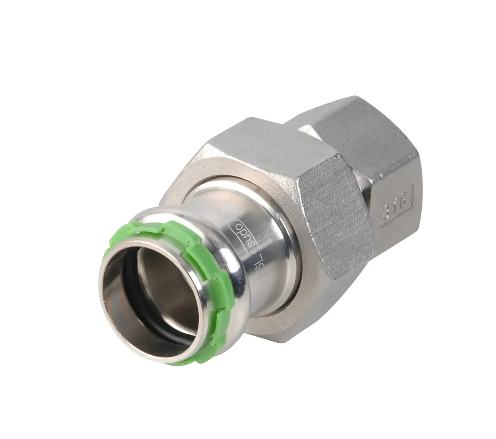 Vsh Sudopress Edelstahl Durchgangsverschraubung Ff 18xrp3/4" Typ Sp6330gv, 6551028