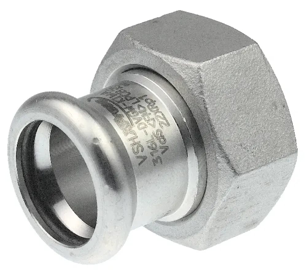 Vsh Xpress Edelstahl Anschlussverschraubung I/i 54xg2 3/8" Typ R2704, 6191790