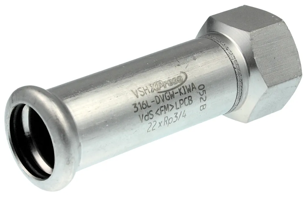 Vsh Xpress Edelstahl Schiebemuffe I/i 22xrp3/4" Typ R2741, 6198522