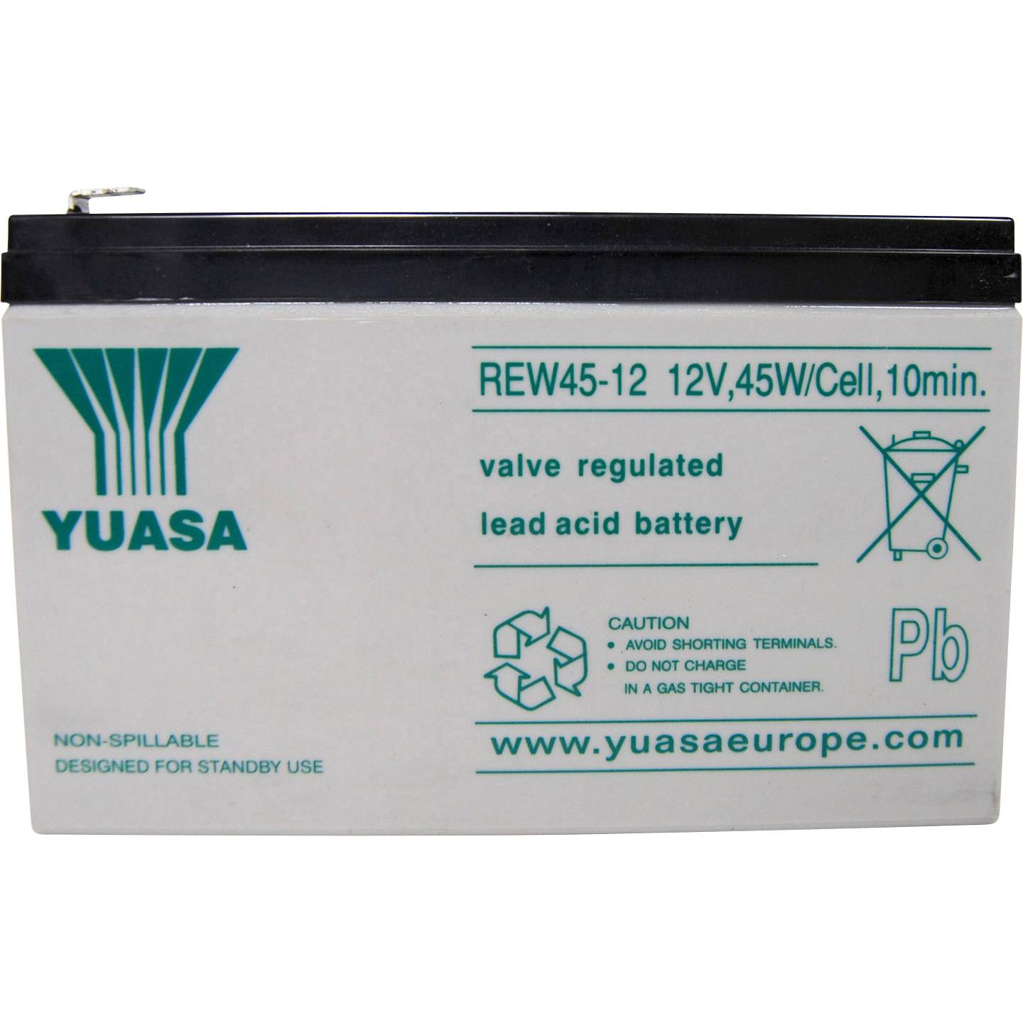 [gebraucht] B-ware Yuasa Bleiakku Rew 45 - 12 Agm 12v 8ah Wiederaufladbar Flachstecker 6.35mm