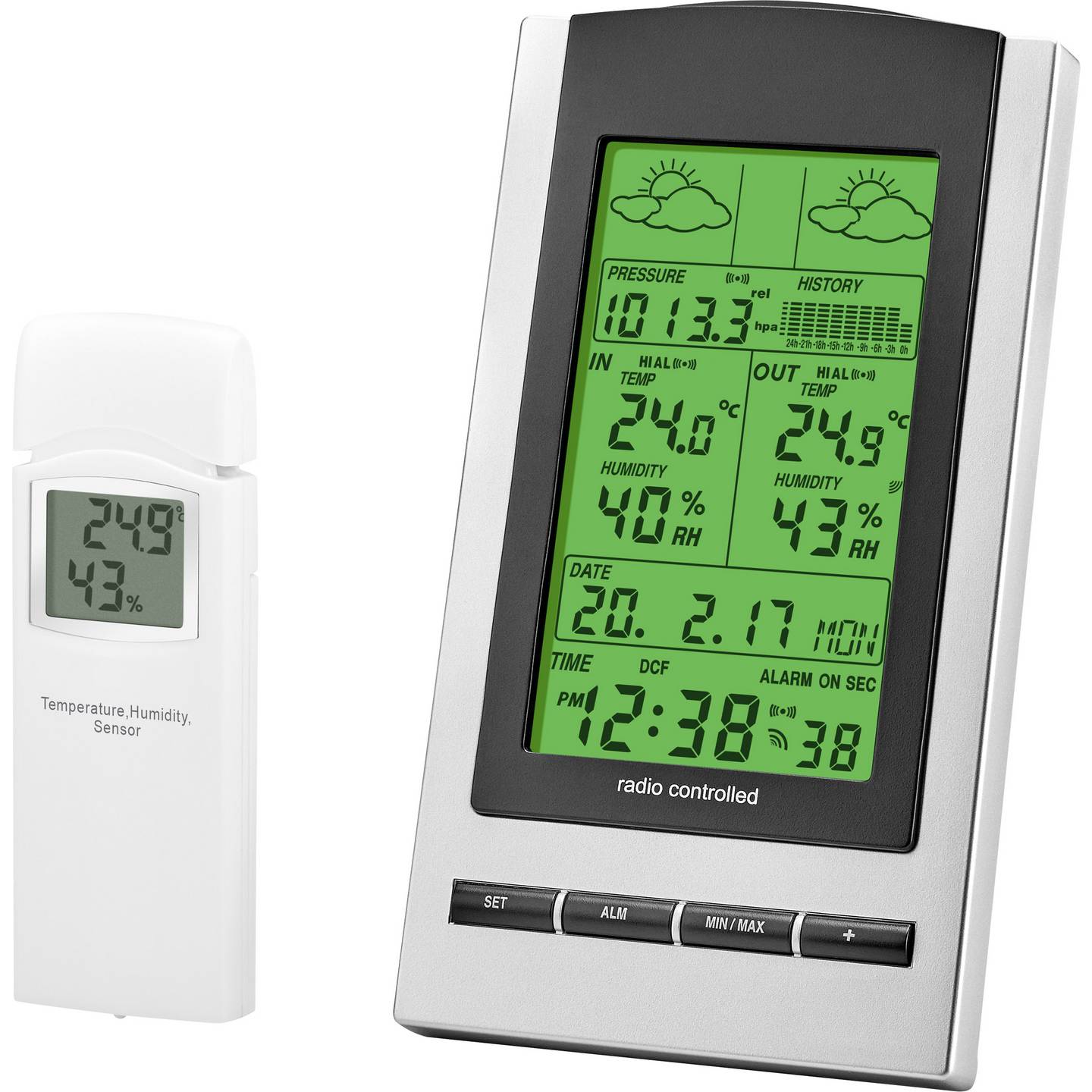 [gebraucht] B-ware Eurochron Funk-wetterstation Wh1173 Sensor Innentemperatur