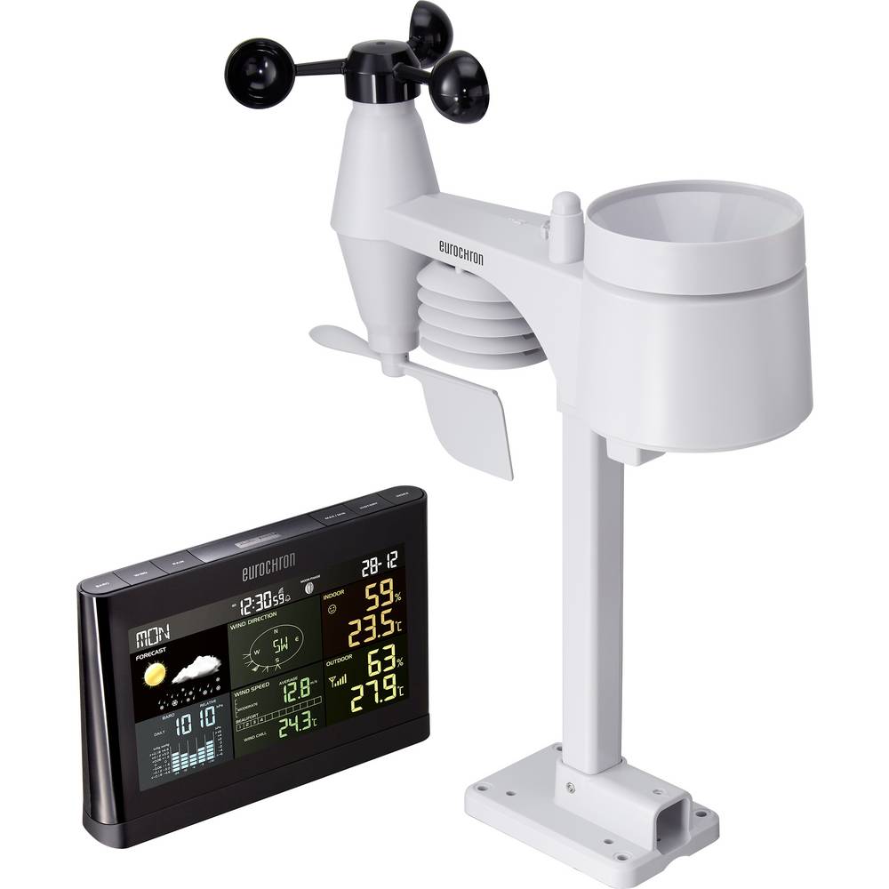 [gebraucht] B-ware Eurochron Funk-wetterstation Vorhersage 12-24 Stunden Schwarz Digital 150m