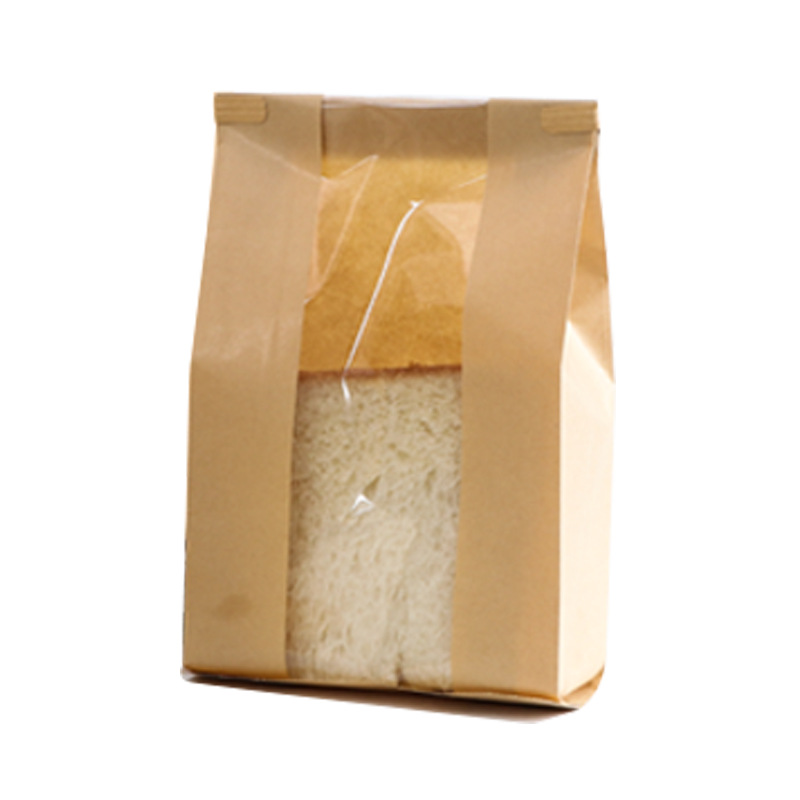 60 Brottüten Für Selbstgebackenes Brot, Bestehend Aus Brottüten Aus Metall Und Papiertüten Mit Sichtfenster (braun, 21 X 9 X 35 Cm)