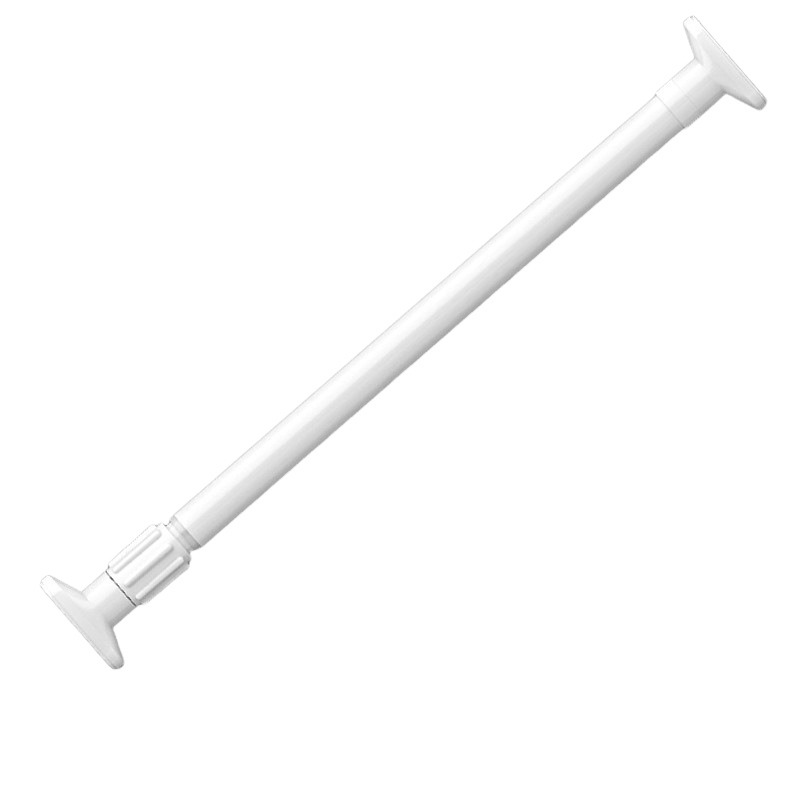 Verstellbare Gardinenstange, 1 Stück, Teleskopisch, Durchmesser 25 Mm (50-80 Cm), Geeignet Für Badezimmer Und Küchen (weiß).