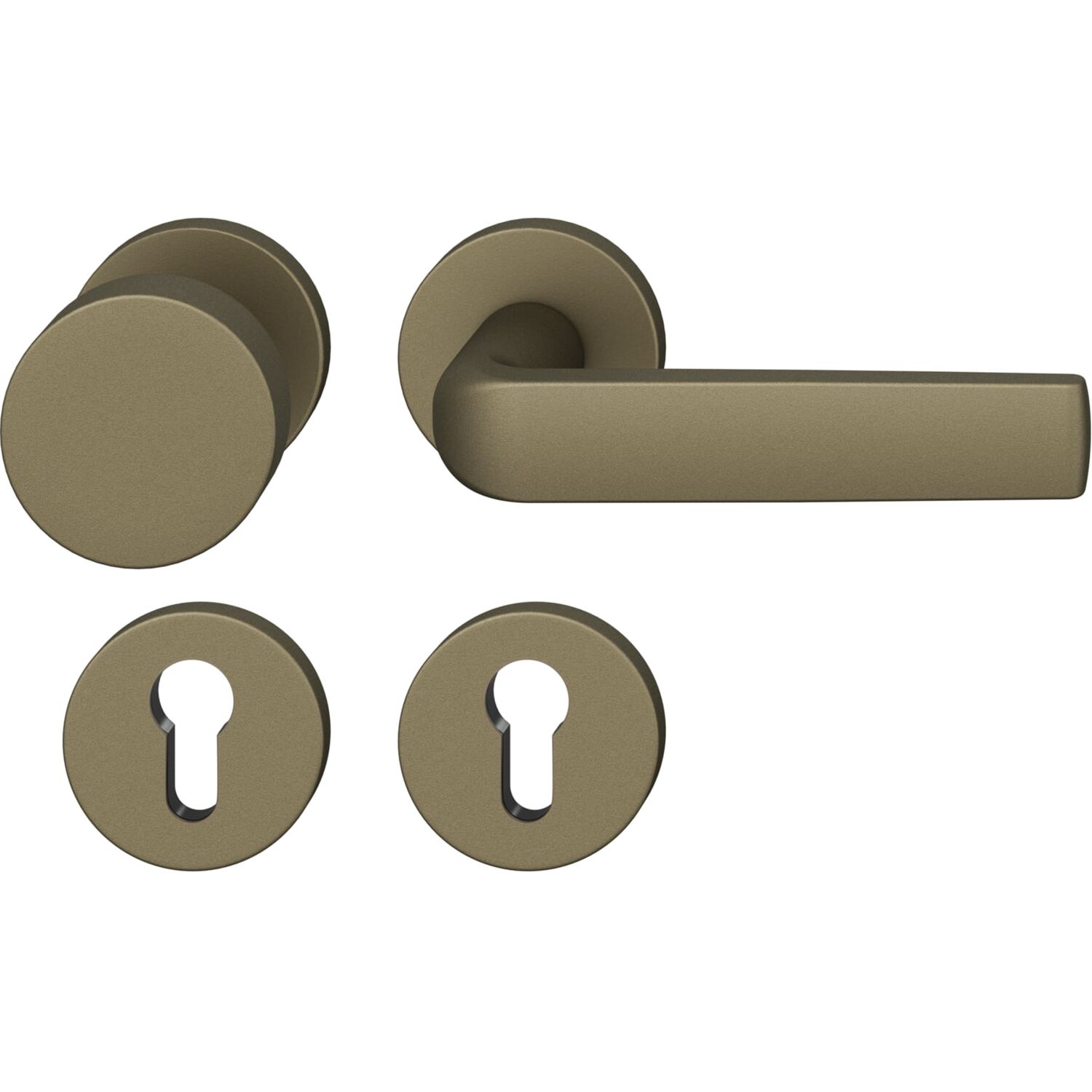 Fsb Wechselgarnitur 12 1267 Asl Auf Rosette Pz, Aluminium Mittelbronzefarbig