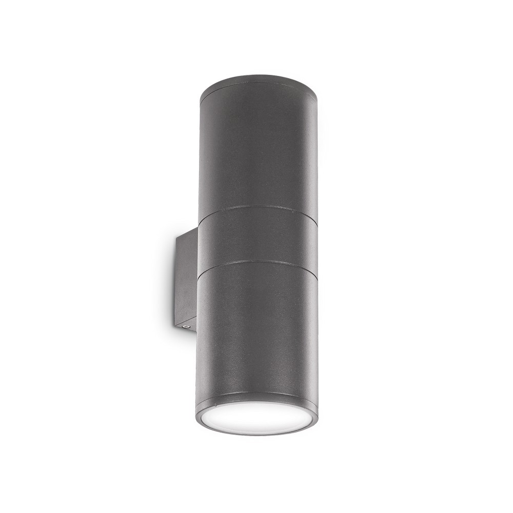 Ideal Lux - Gun - Außen Up Down Wandleuchte 2 Lichter Anthrazit Ip54, E27