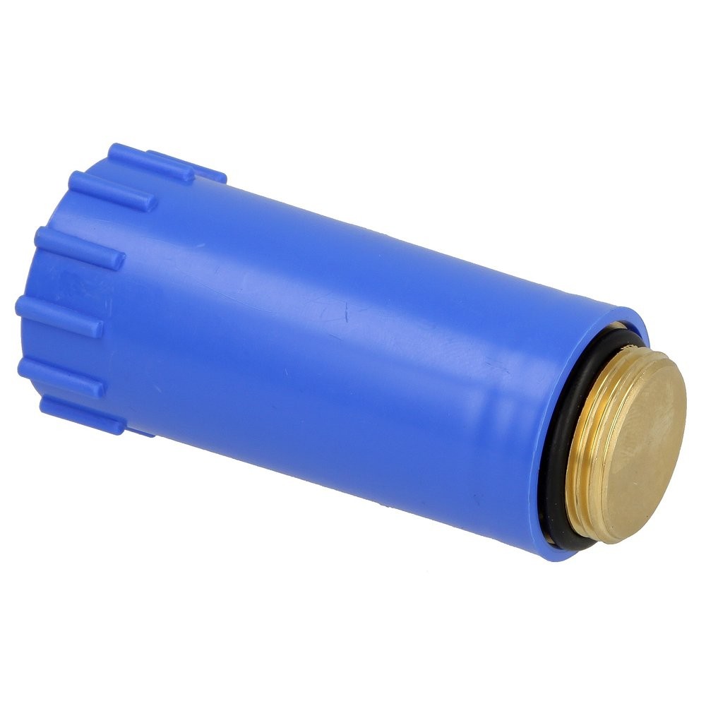 3/4 Montagekappe, Blau Mit Messinggewinde