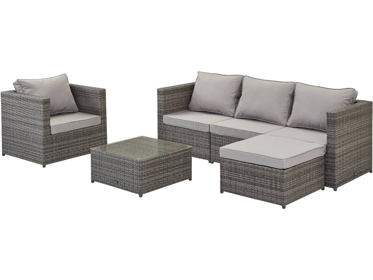 Gartenmöbel-sets Aus Polyrattan "monaco" - Florida - Grau
