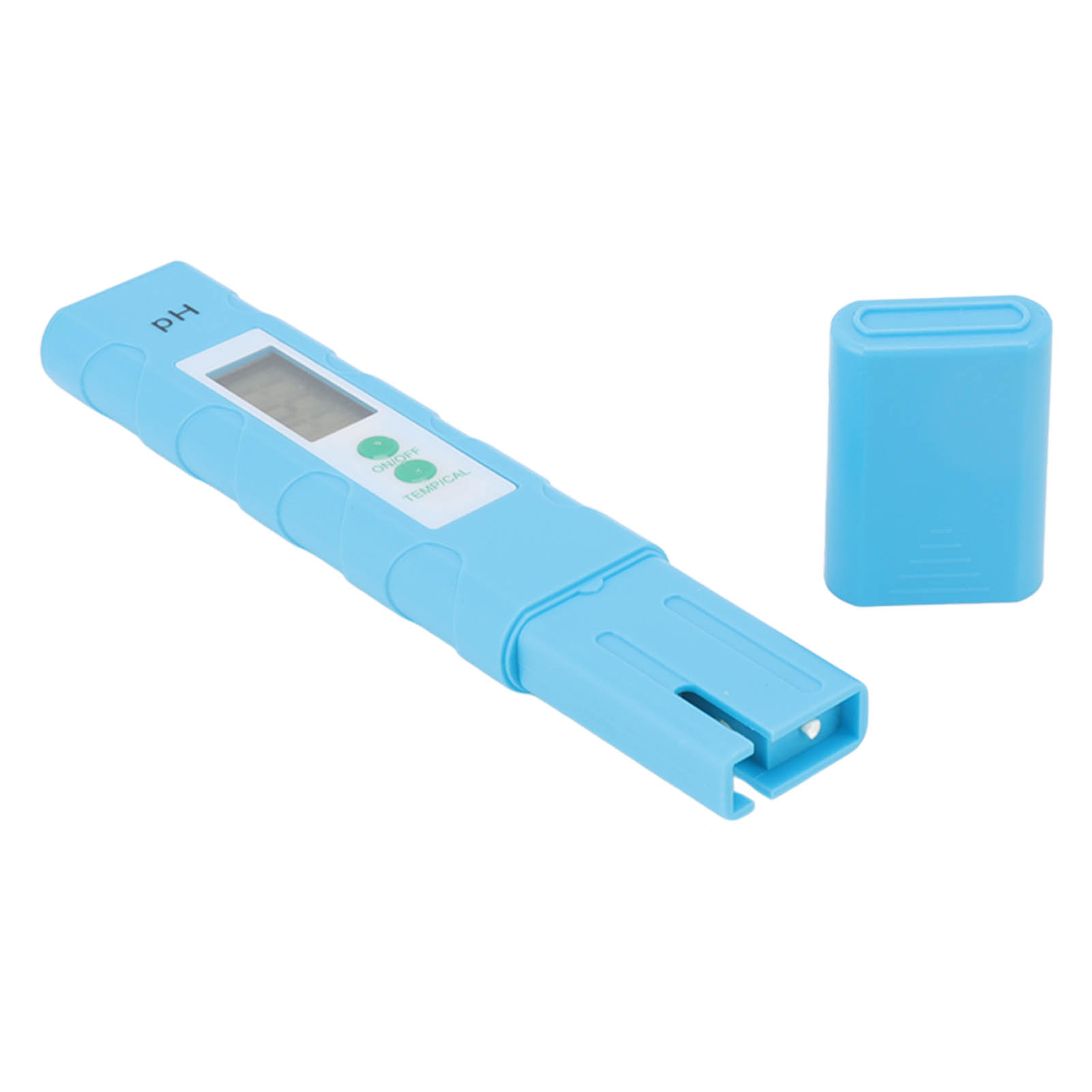 Hochpräzises, Tragbares, Hellblaues Ph-meter Mit Temperaturanzeige Für Aquarien Und Schwimmbäder, Digitaler Ph- Und Alkali-teststift