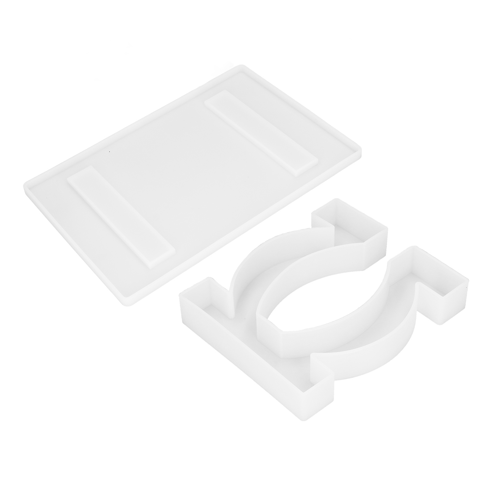 Diy Kristall-epoxidharz-form, Computertisch-schreibtischgestell, Bastel-silikonform, Heim- Und Bürodekoration (o-förmige Füße, Schreibtischset 60784)
