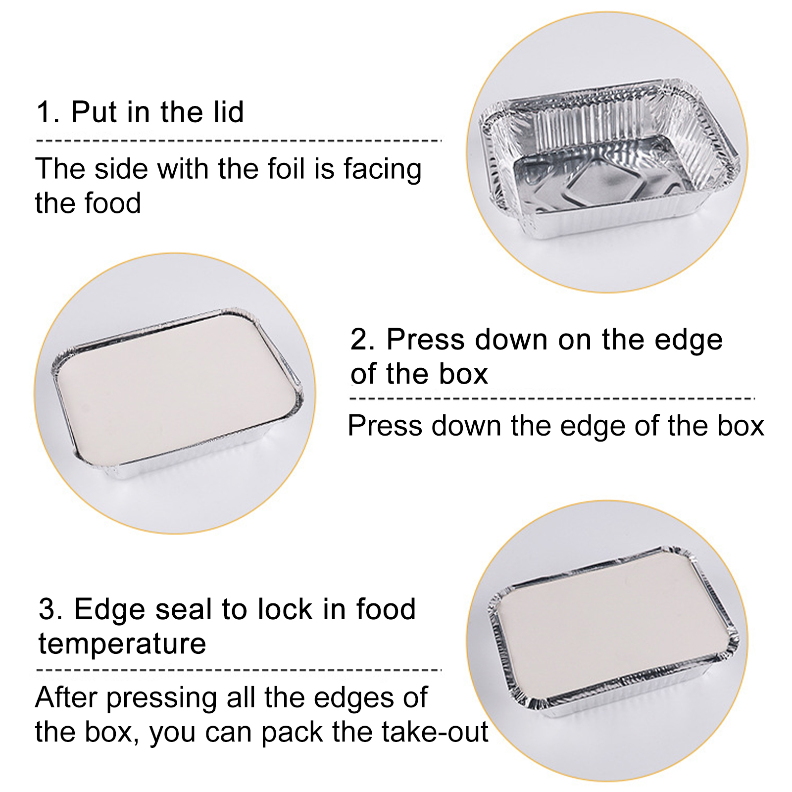 Einweg-aluminiumfolienbox Mit Deckel, Geeignet Für Grill, Backofen Und Andere Zwecke