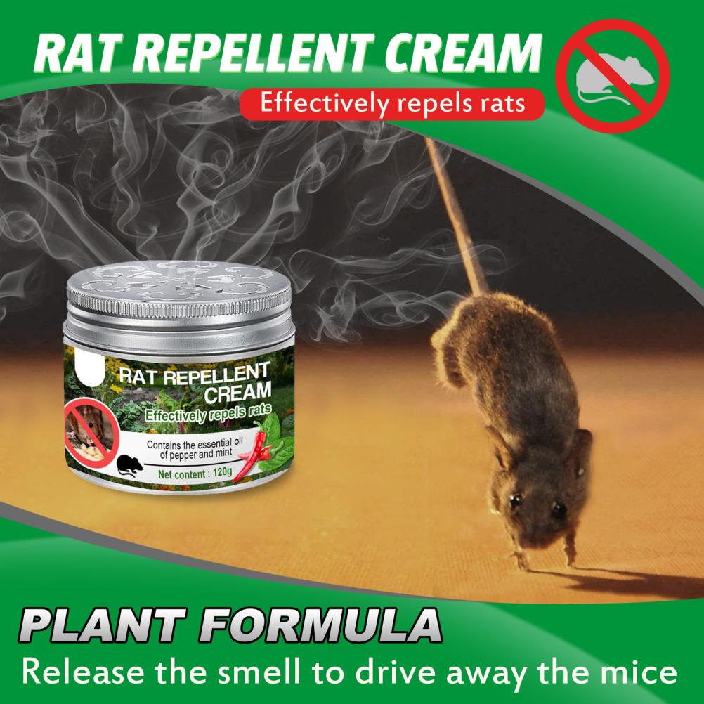 120 G Starke Rattenabwehrcreme, Natürliches Nagetierabwehrmittel, Ohne Chemische Entratung