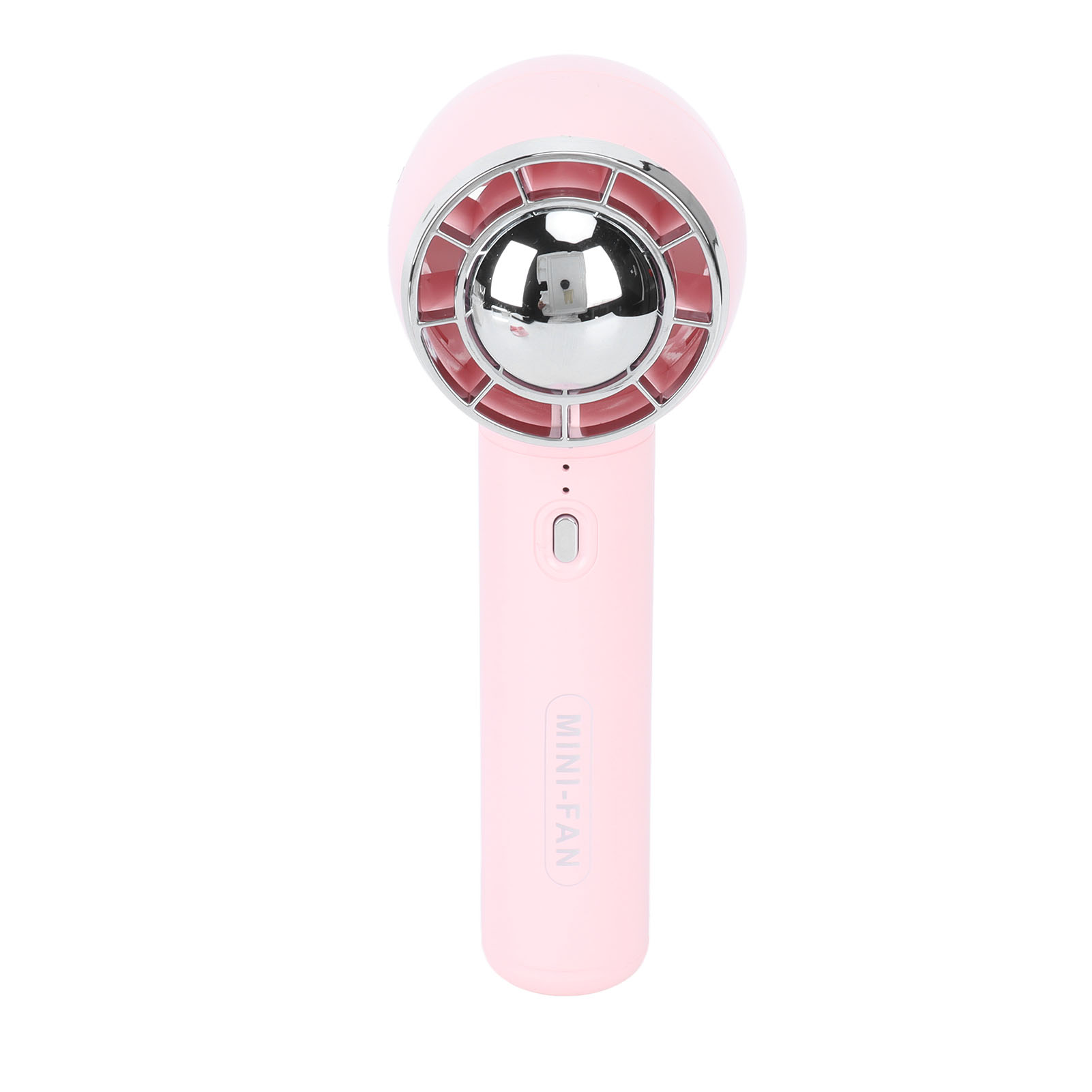 Tragbarer 3-stufiger Ventilator, Usb-ladefunktion, Starker Luftstrom, Geringes Gewicht, 1200 Mah Akku, Rosa, Ideal Für Büro Und Reisen.
