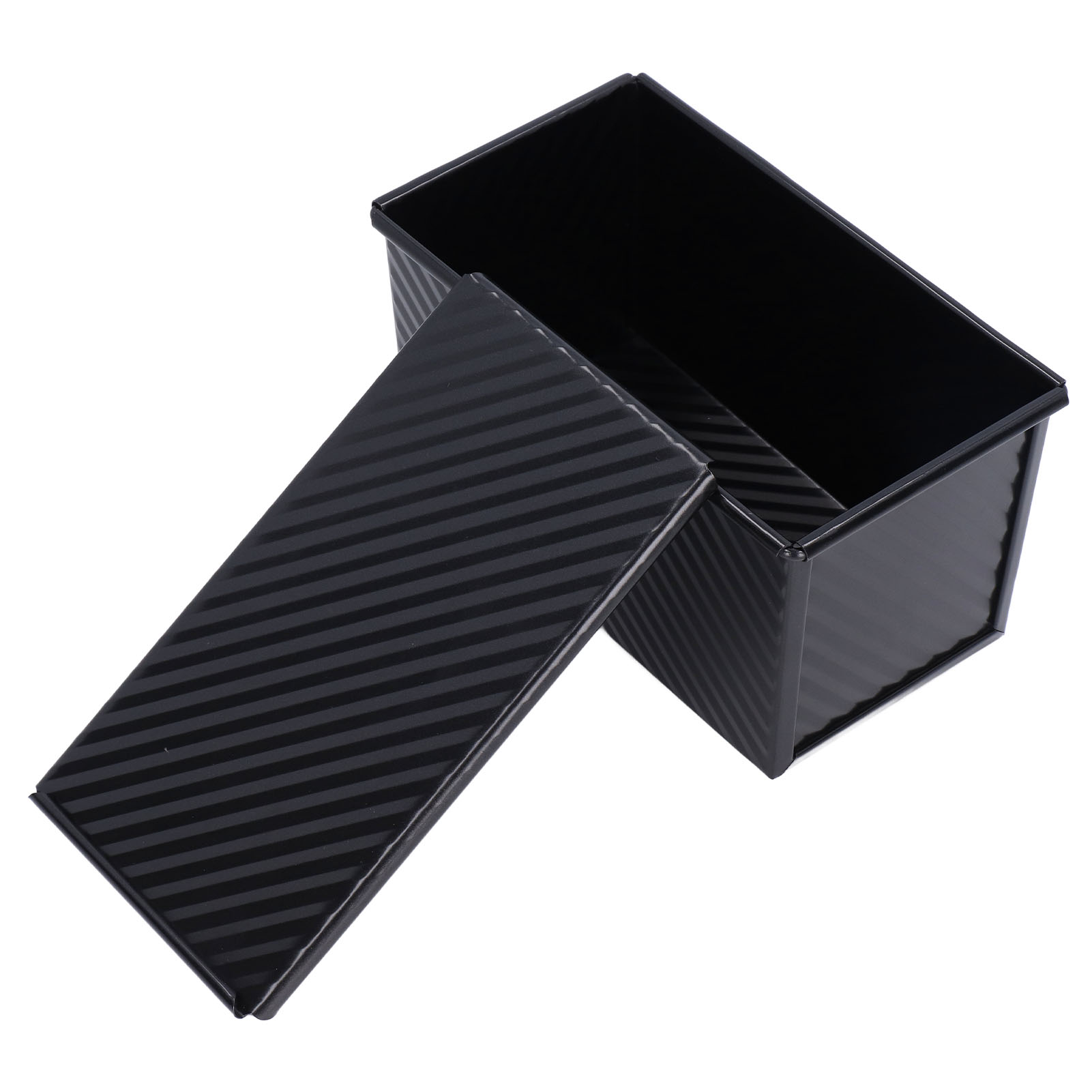 Backform Aus Kohlenstoffstahl, Antihaftbeschichtet, Leicht Zu Entformen, Brot- Und Toastform Mit Deckel, Schwarz