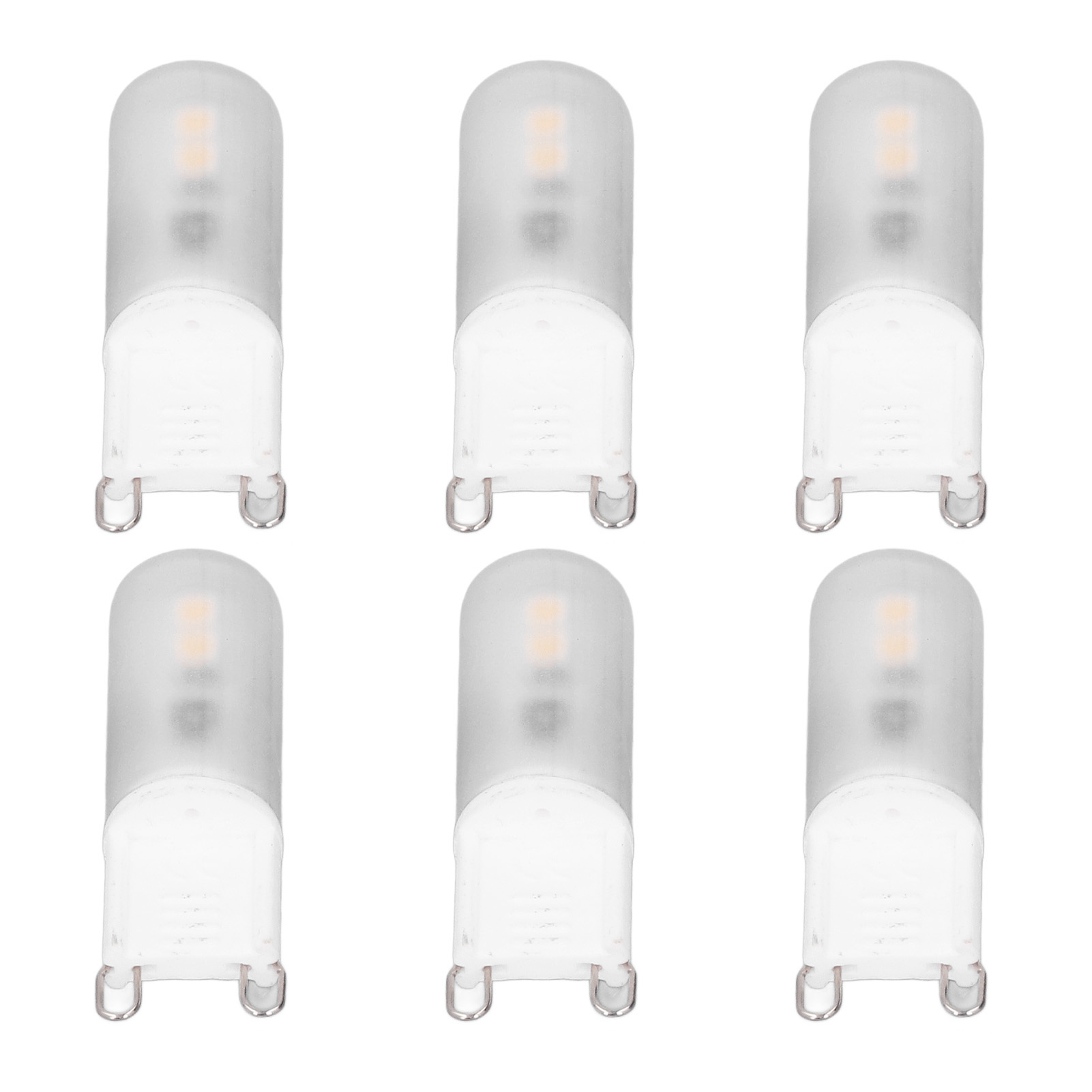 6er-pack G9-keramik-led-lampen, 200 Lm, G9-sockel, Für Wandleuchten Und Kronleuchter, Entspricht 2 W/20 W Halogen, 220 V, Warmweiß