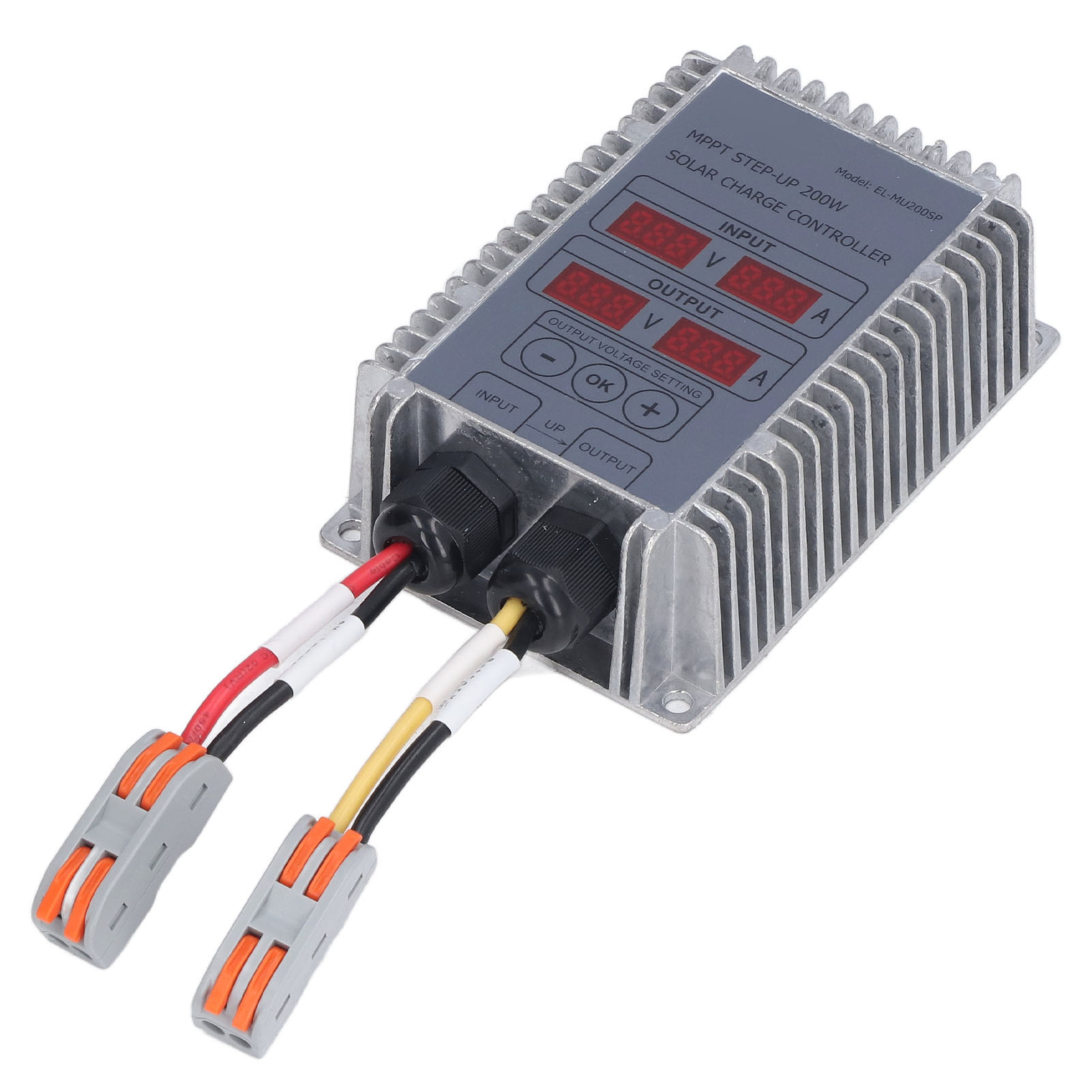 Mppt-boost-solarladeregler, Einstellbare Spannung, Wasserdicht, Mit Display, 24–85 V, 200 W