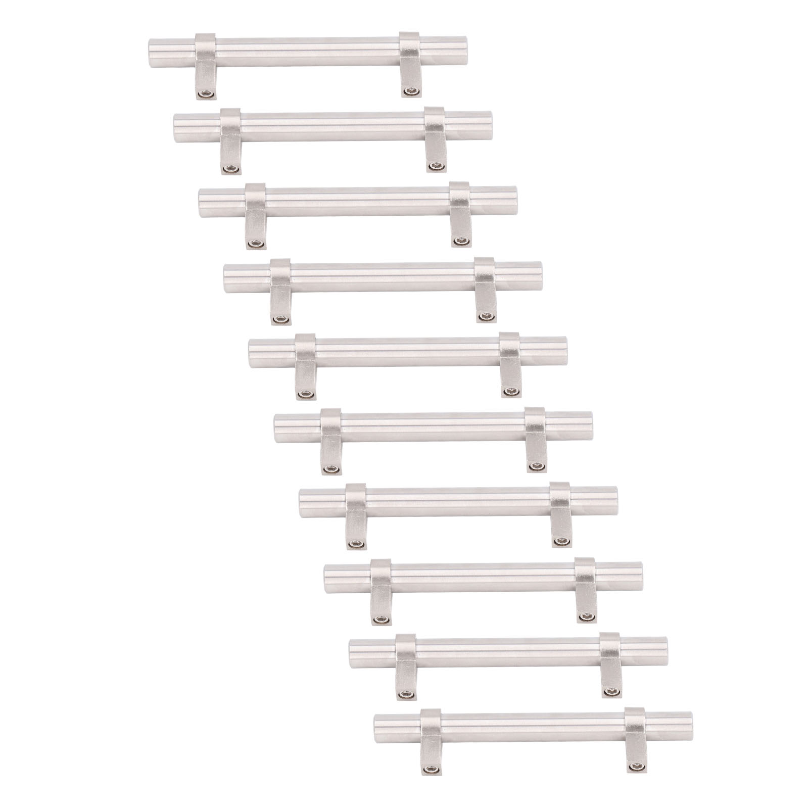 10 Stück Stahlschrankgriffe, 201 Edelstahl, Hohl, Modernes Design, Langlebig, Hohe Härte, Weit Verbreitete Metallschubladengriffe