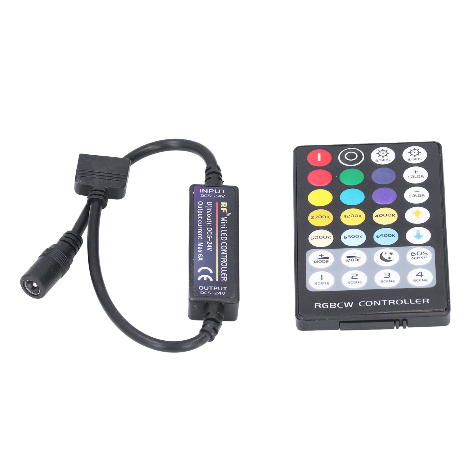 Kabelloser 5-in-1-led-controller Mit Touch-funktion, 28 Tasten Und Rgb-farbtemperaturregelung