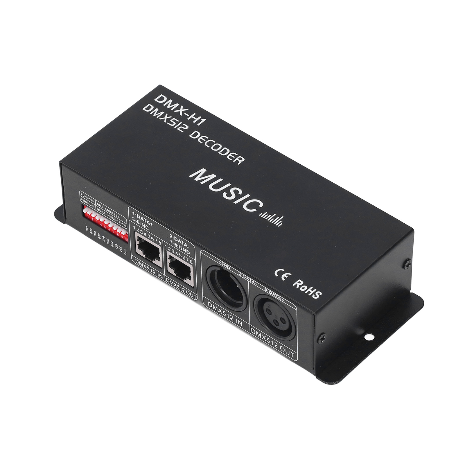 4-kanal-dmx-512-decoder, Einstellbarer Rgb-dimm-led-decoder-controller Für Bars, Hotels Und Alkoholfreie Bars (8a)