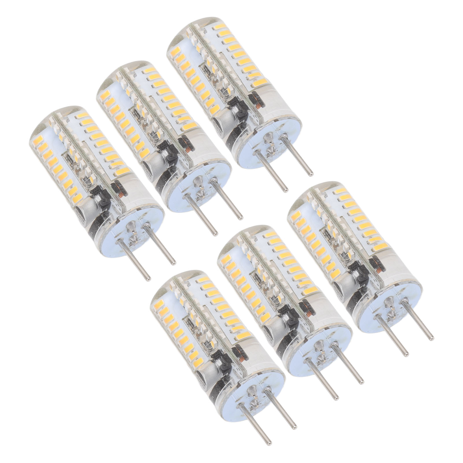 6er-pack Gy6.35 5w Ac 12v Warmweiße Led-lampen (2700 Bis 3000k Oder 6000 Bis 6500k), 500 Lm, 72 Leds, Für Zuhause Oder Büro.