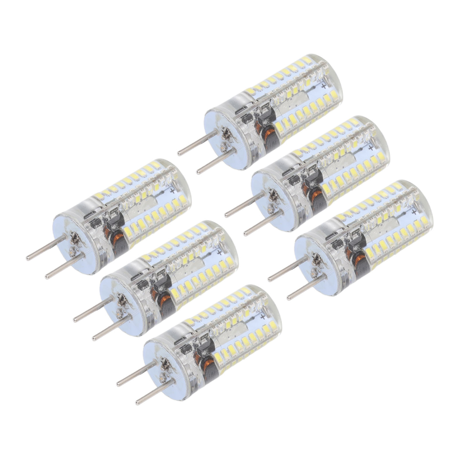 6er-pack Gy6.35 5w Ac 12v Led-lampen, Warmweiß (2700 Bis 3000k) Oder Reinweiß (6000 Bis 6500k), 500 Lm, 72 Leds, Für Zuhause Oder Büro.