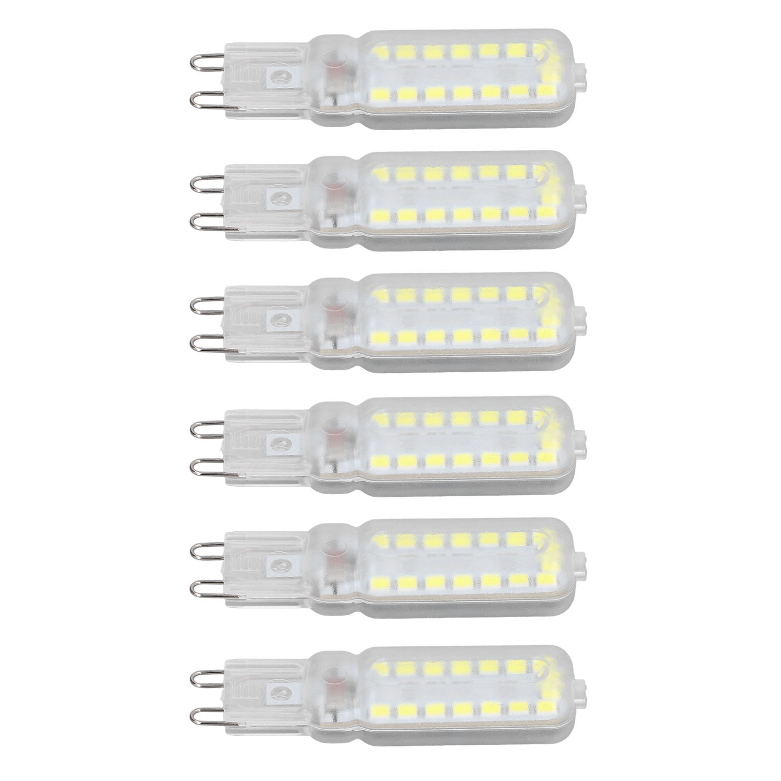 6er-pack Dimmbare G9 7w Led-lampen, 360°-beleuchtung, Für Wand-, Tisch- Oder Schranklampen, Weißes Licht, 220–240 V