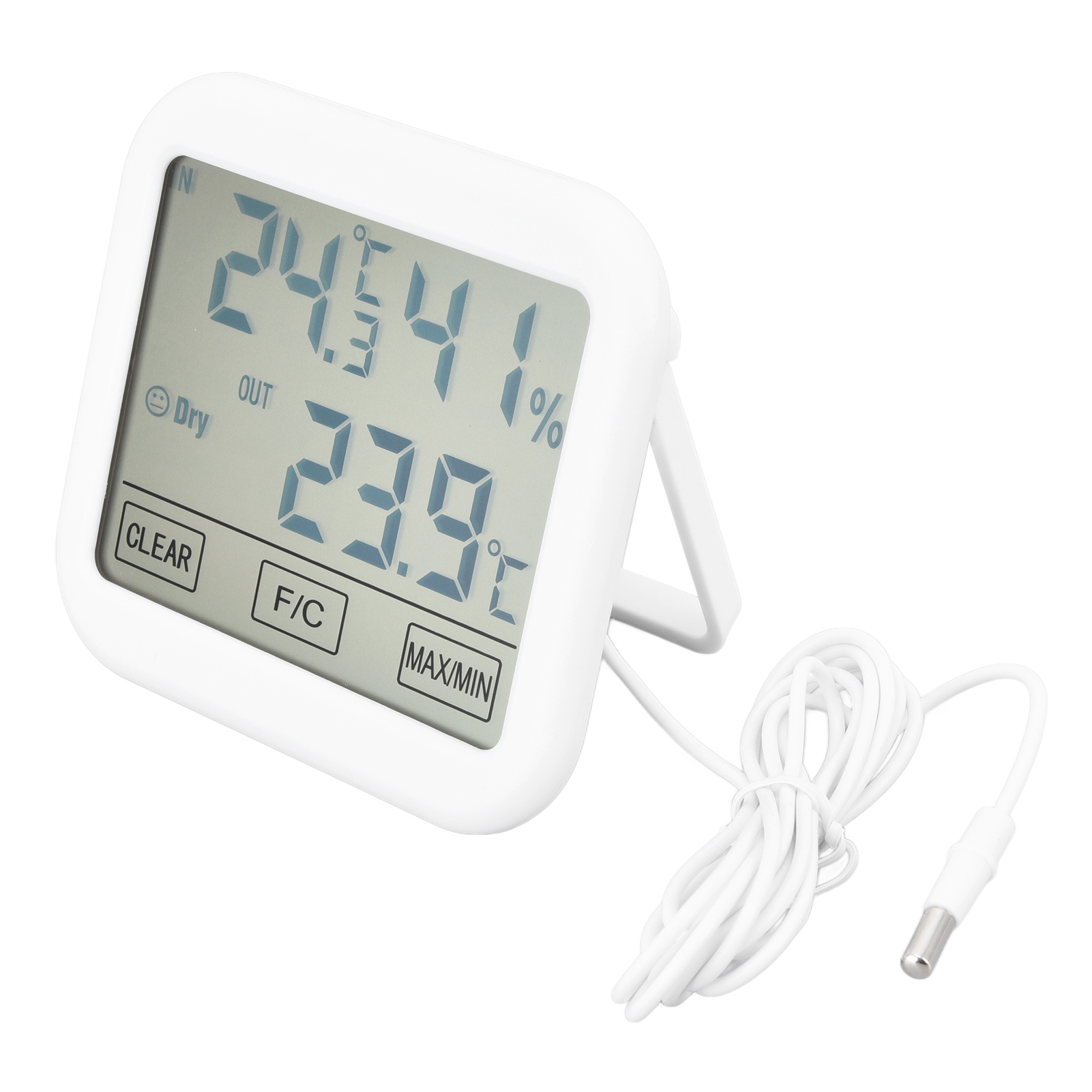 Thermometer-hygrometer Mit Touchscreen Zur Temperatur- Und Luftfeuchtigkeitsmessung Für Zuhause Und Büro
