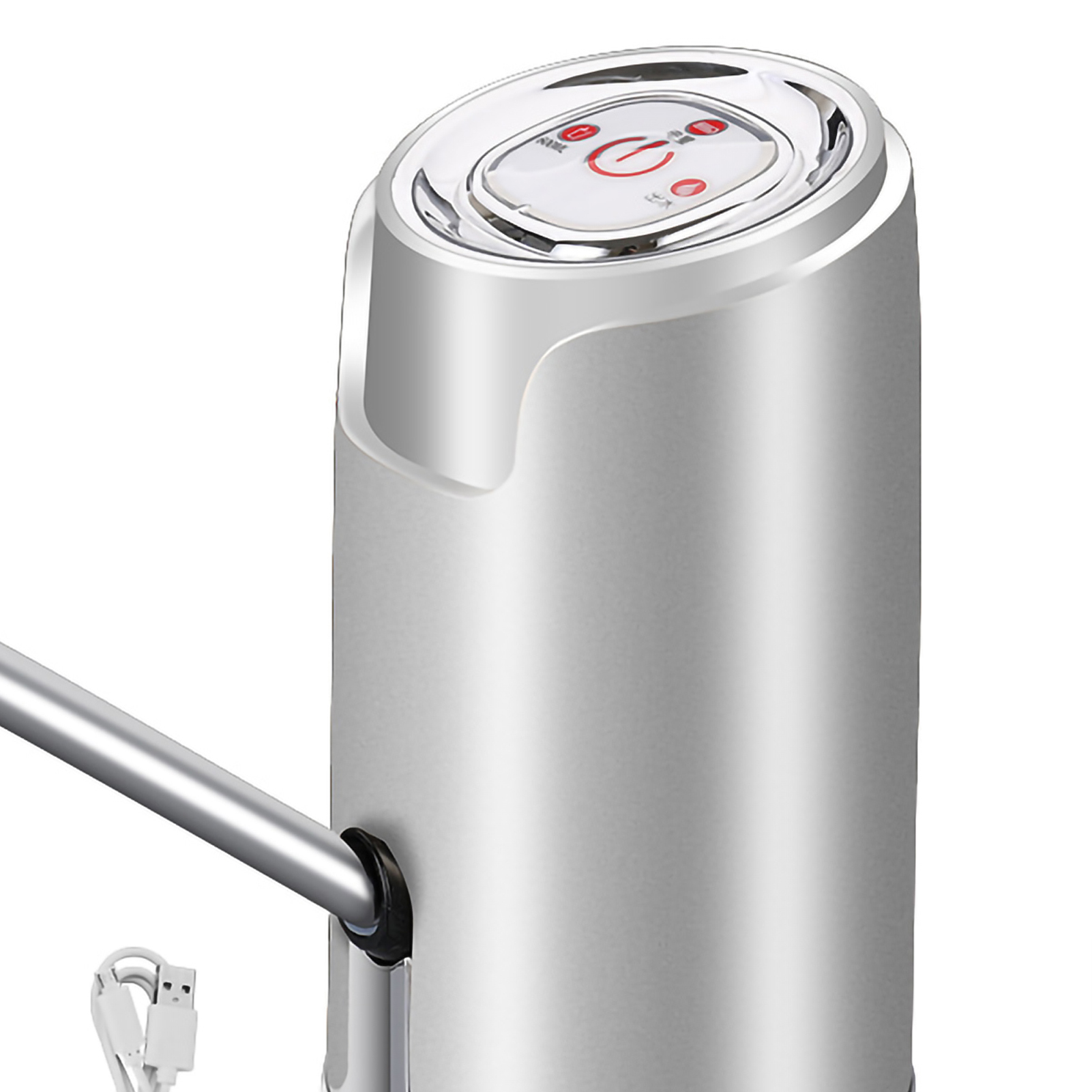Intelligenter Elektrischer Usb-wasserspender Aus Abs Mit Dosierfunktion, Lackierter Getränkepumpe Für Den Außenbereich, Silberfarben