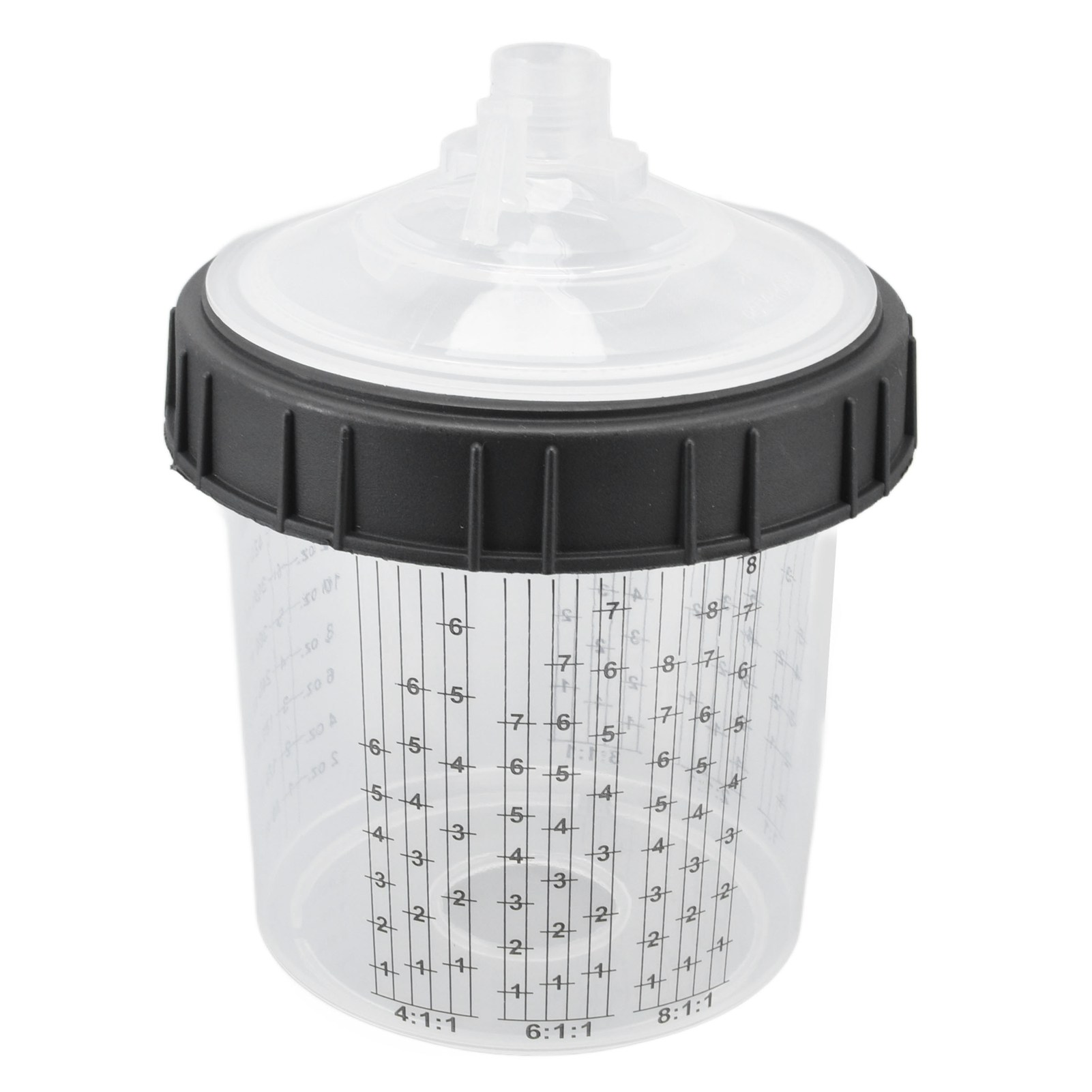 Einweg-farbsprühbecher Aus Kunststoff, Farbmischbecher Mit Deckel, 600 Ml, Malerbedarf