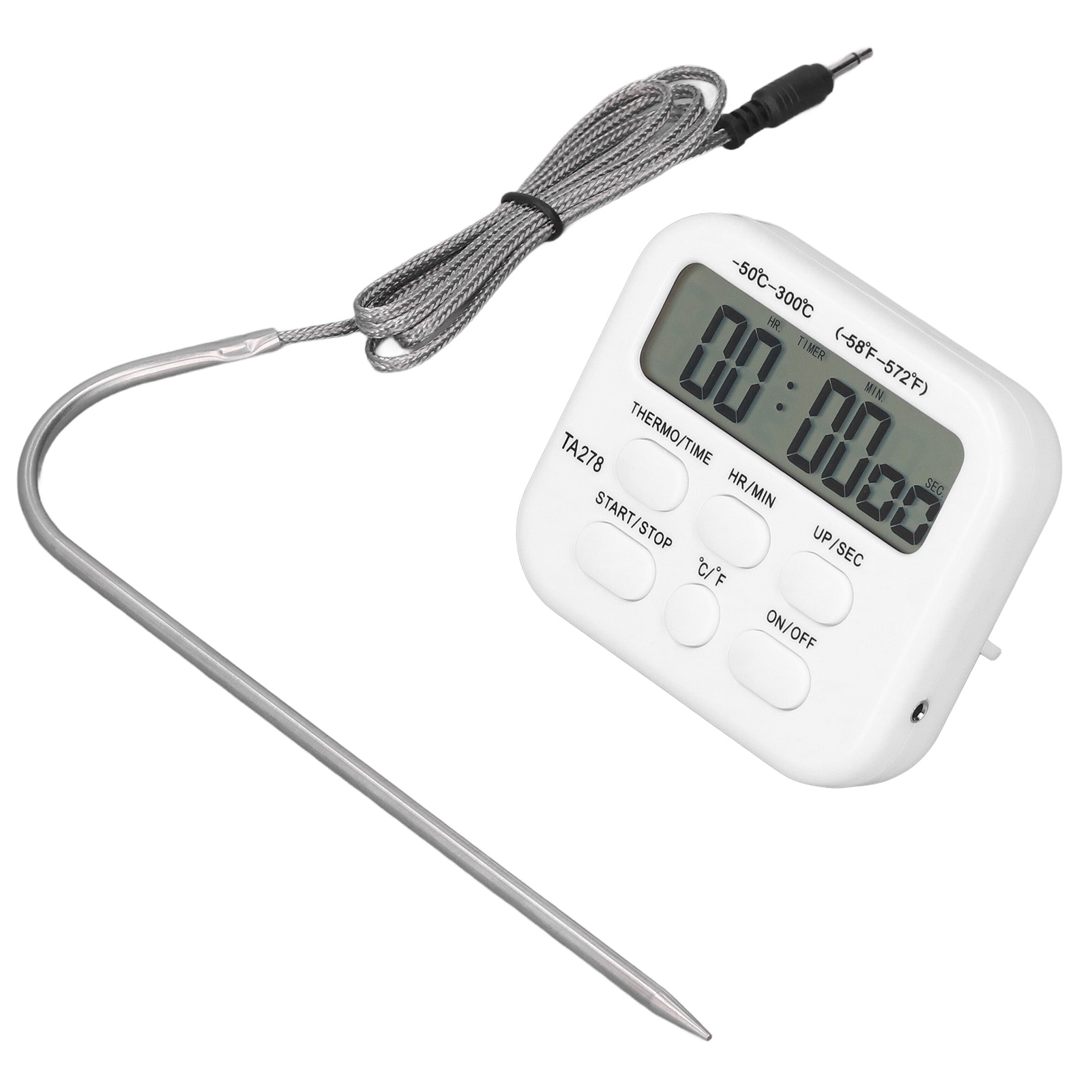 Digitales Küchenthermometer, Hochempfindliches Multifunktionsthermometer Mit Sonde Und Alarmfunktion Zum Grillen Und Backen