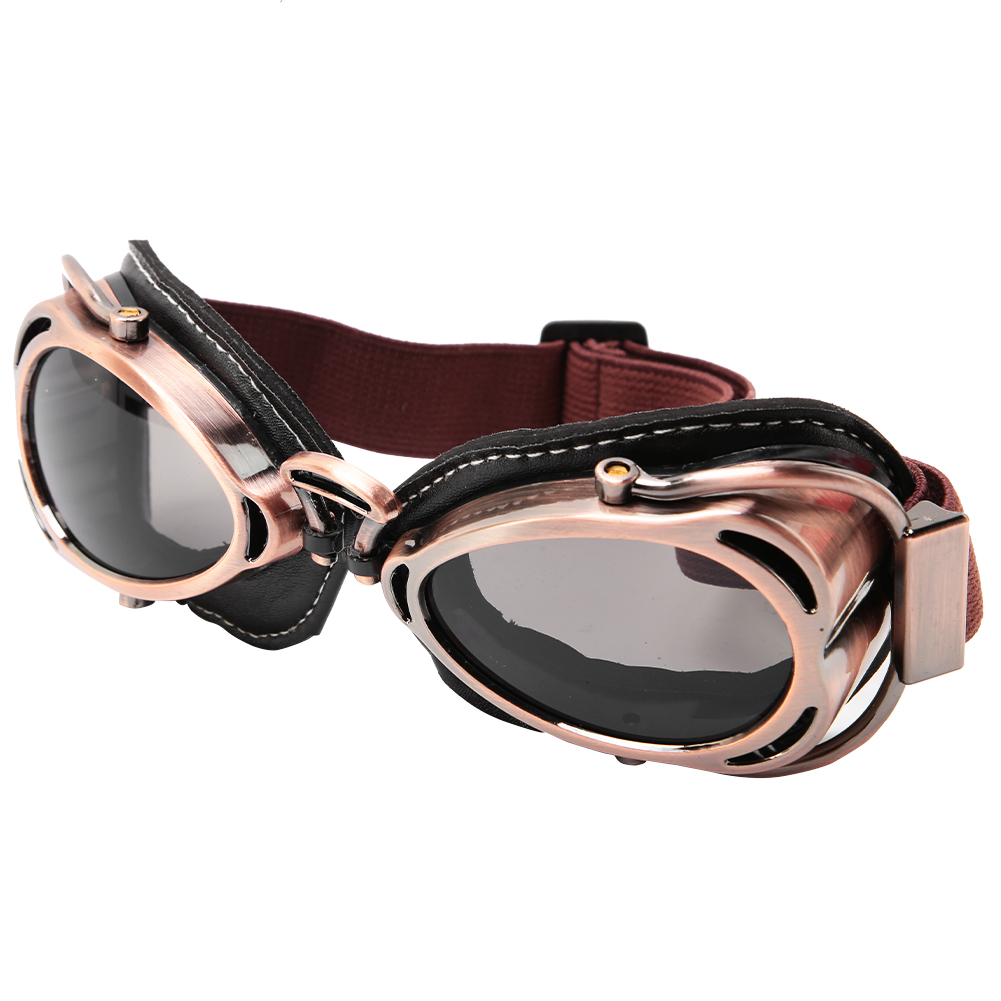 Motorradfahrbrille, Staubdicht, Winddicht, Bogenförmig (bronzegrau)