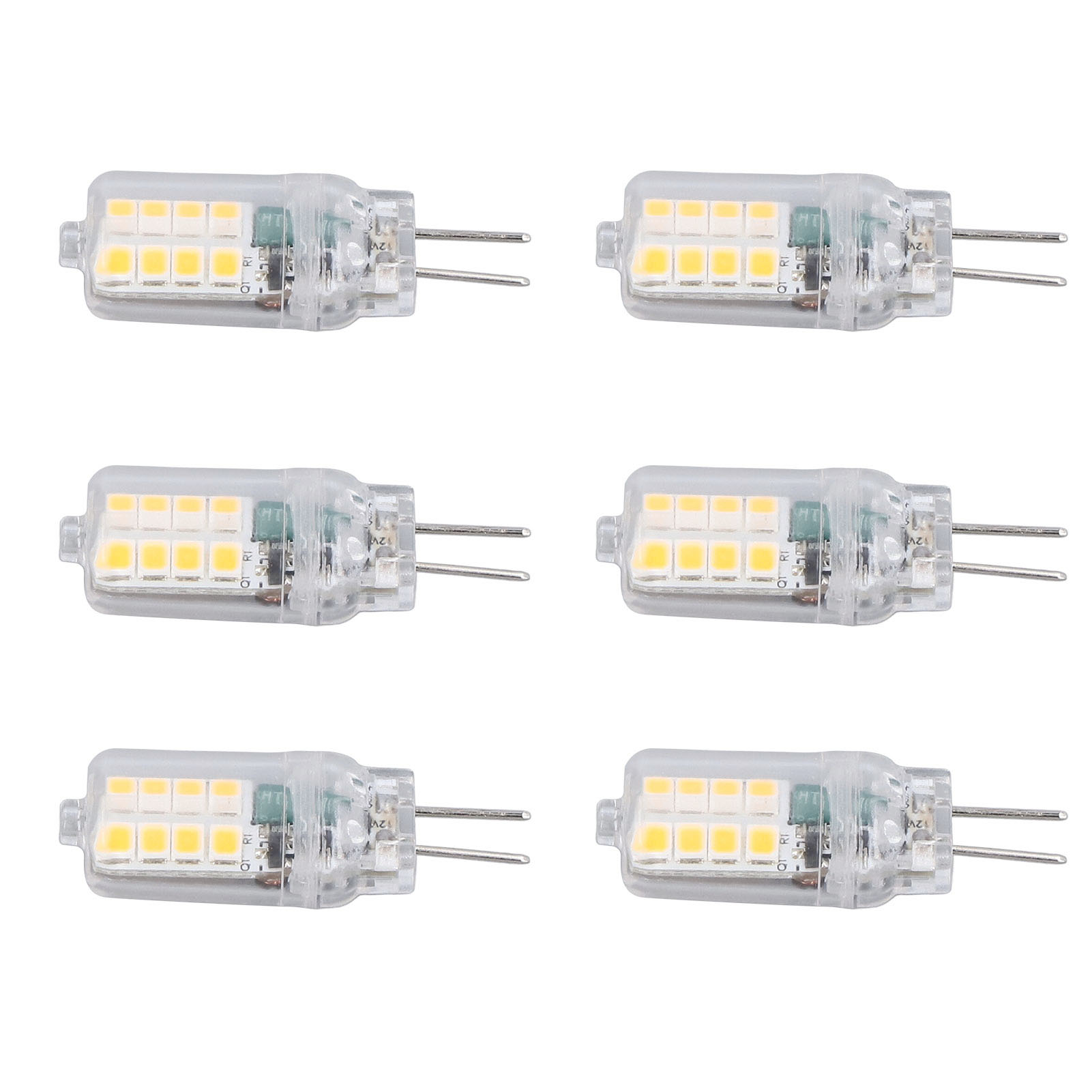 Stück G4-glühbirnen, 3 W, 16 Leds, 12 V, 360°-wärmeableitung, Energiespar-wandlampen, Warmweiß