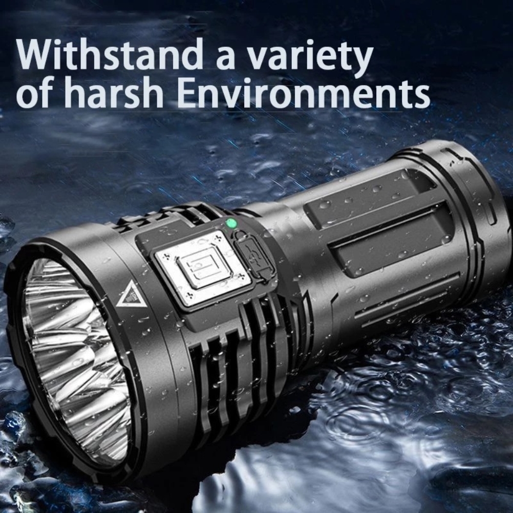 Led-outdoor-taschenlampe, Usb-aufladbar, Superhell, Ideal Für Camping, Angeln Und Wandern.