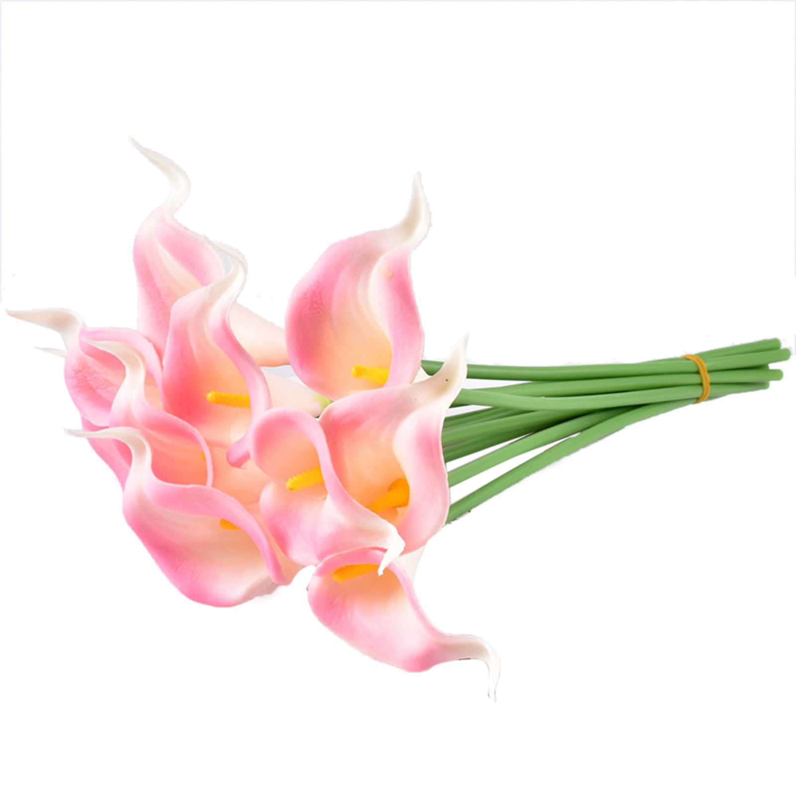 Künstliche Mini-calla-lilie Aus Pu, Fühlt Sich Realistisch An, Hellrosa, Für Fotografie Und Innendekoration.
