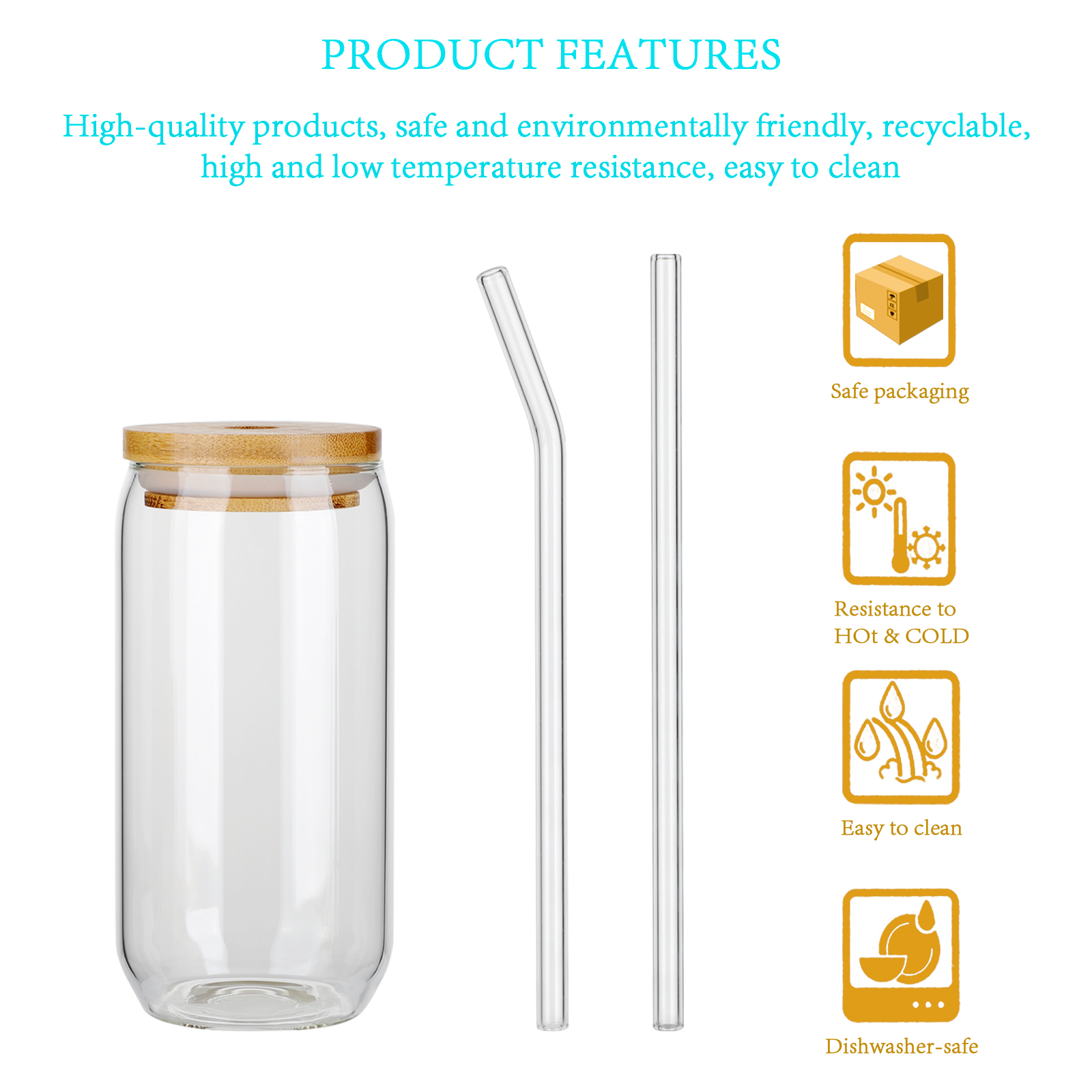 Set Aus 473 Ml (16 Oz) Weithals-einmachgläsern