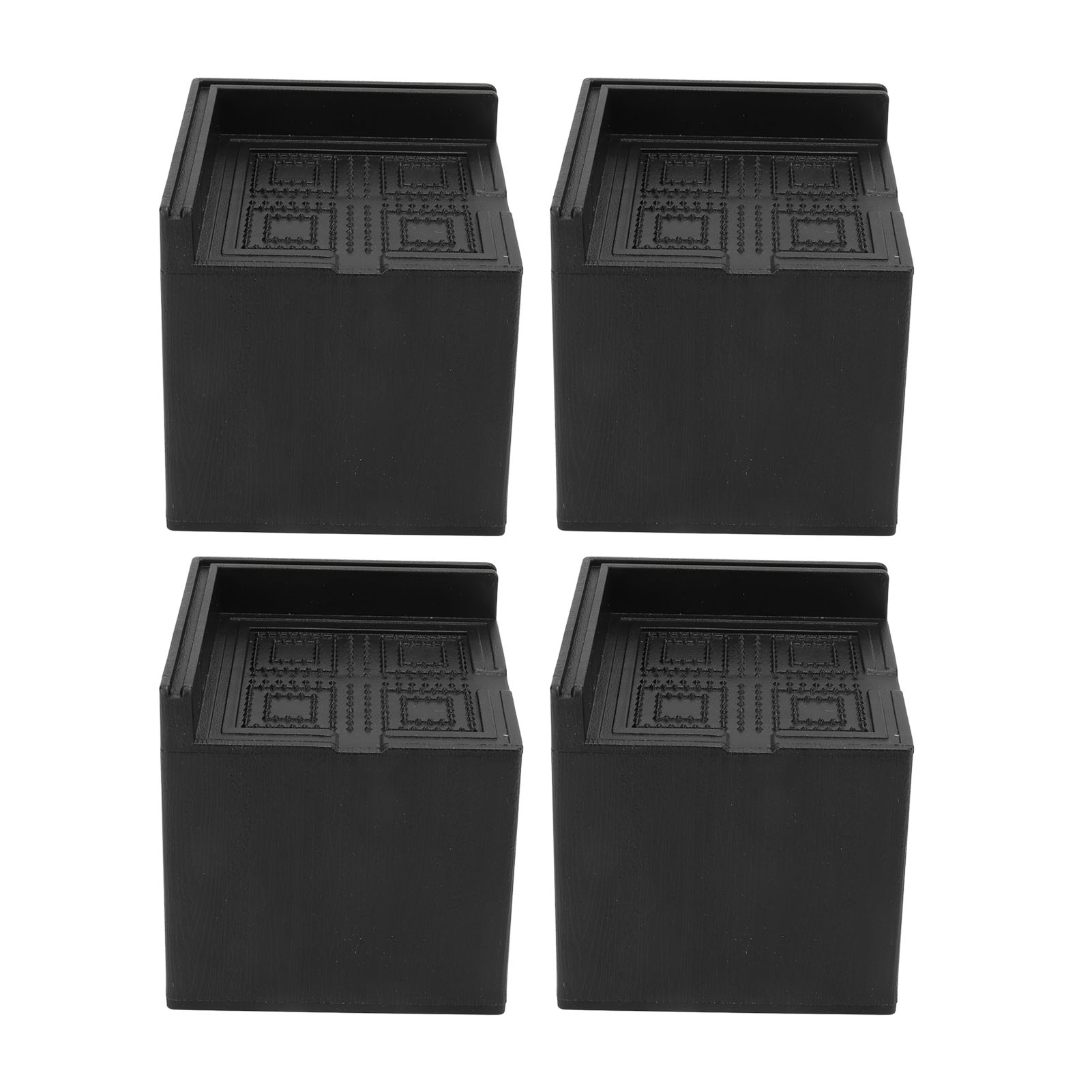 Set Mit 4 Quadratischen Möbelfüßen Aus Eva-kunststoff, 7,6 Cm (3 Zoll), Tragkraft Bis Zu 1000 Kg (2200 Lb) Für Waschmaschine, Bett, Sofa, Tisch Oder Sessel.