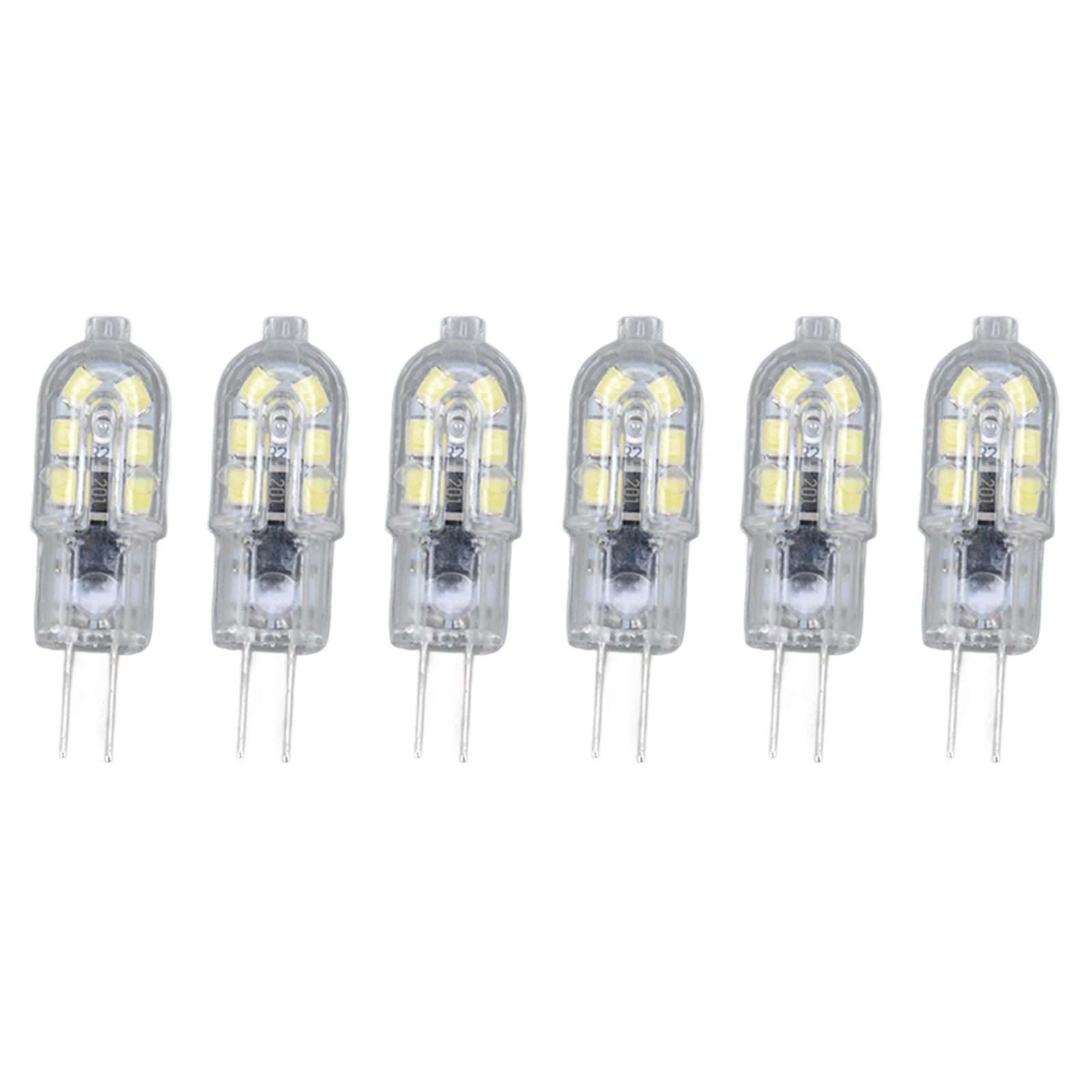 10er-pack G4 2835 Led-lampe, Transparent, Steckernetzteil, 220 V Wechselstrom, Für Wohnmobil, Schrankbeleuchtung, Landschaftsbeleuchtung, 6500 K Weißlicht