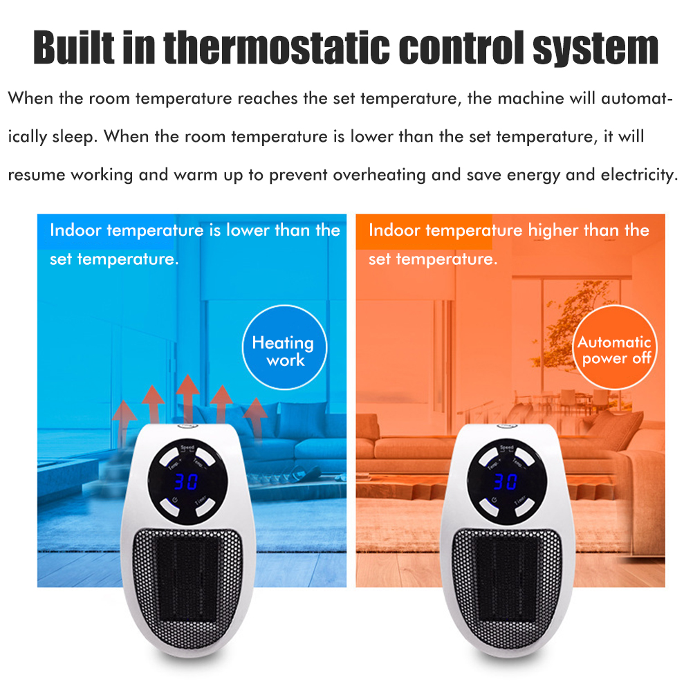 Elektrischer Mini-heizlüfter, Kleiner Tragbarer Heizlüfter, Ventilator Für Büro Oder Schlafzimmer, Für Den Innenbereich.