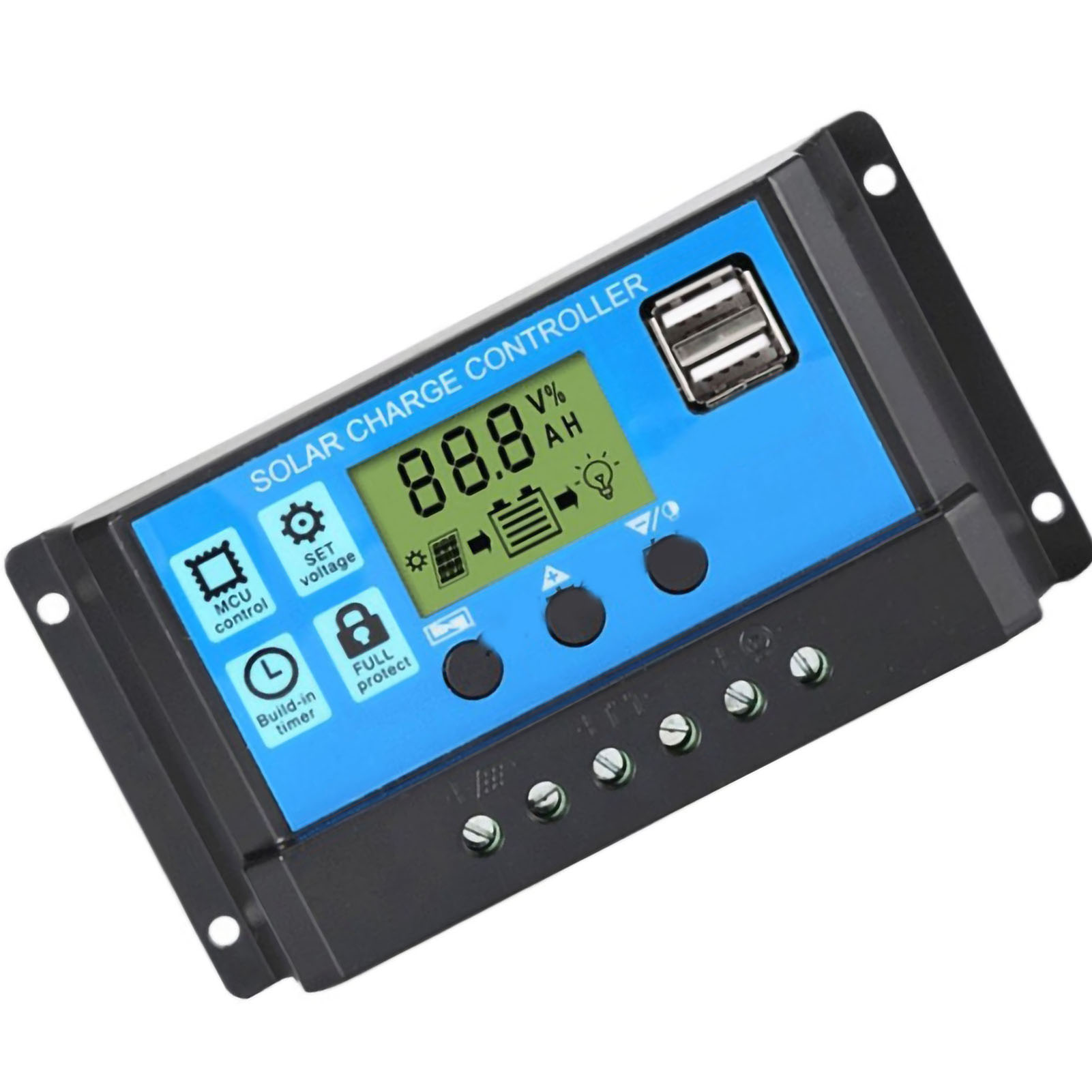 30a Pwm-solarladeregler Mit Lcd-bildschirm Und Automatischer Kopplung.
