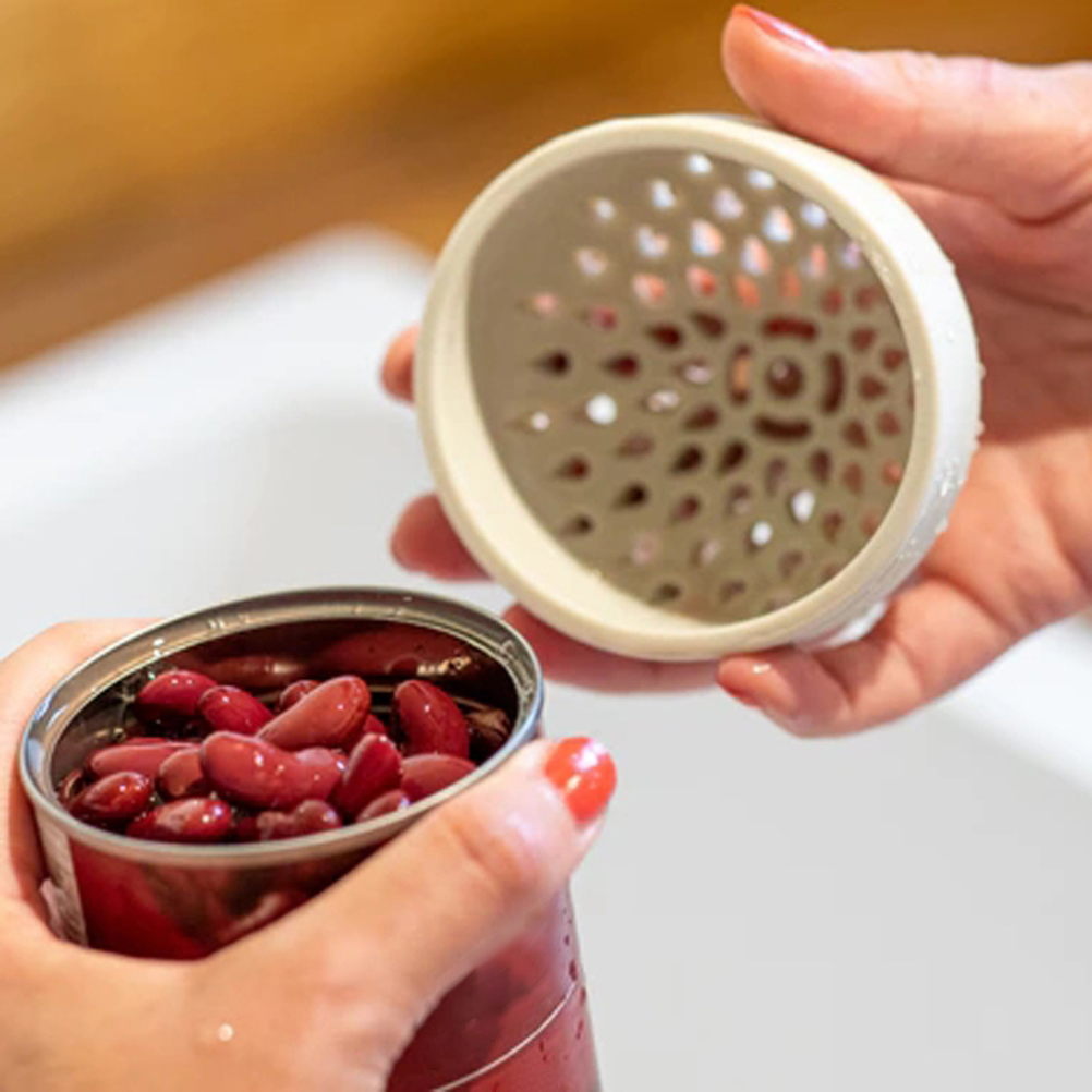 Tragbarer Und Multifunktionaler Silikon-abtropfdeckel Für Gläser Und Dosen: Ideal Für Schnelles Und Problemloses Kochen.