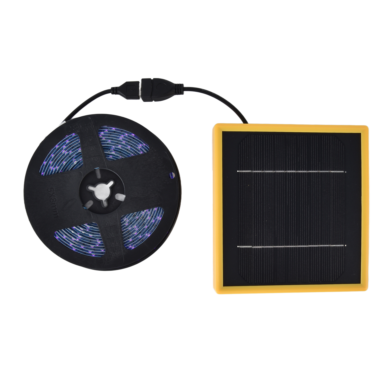 Solarbetriebener Pflanzenlichtstreifen, Vollspektrum, Leistungsstarke 5-w-led, 2 Meter / 2,2 Yards