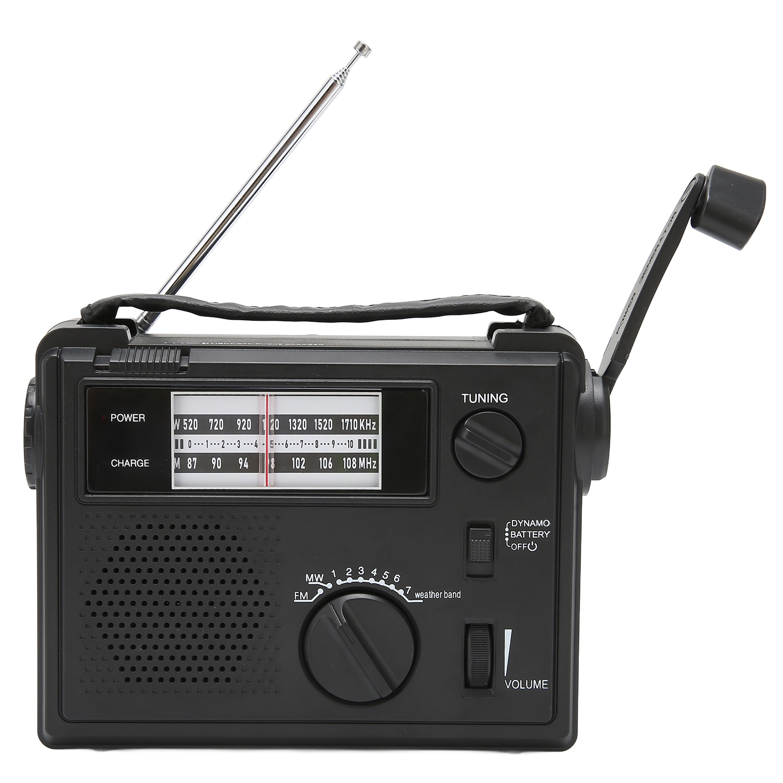 Kurbelradio, Tragbar, Mit Fm-, Am- Und Wb-frequenz, Mehreren Betriebsarten Und Led-beleuchtung Für Notfälle Im Freien Und Beim Camping